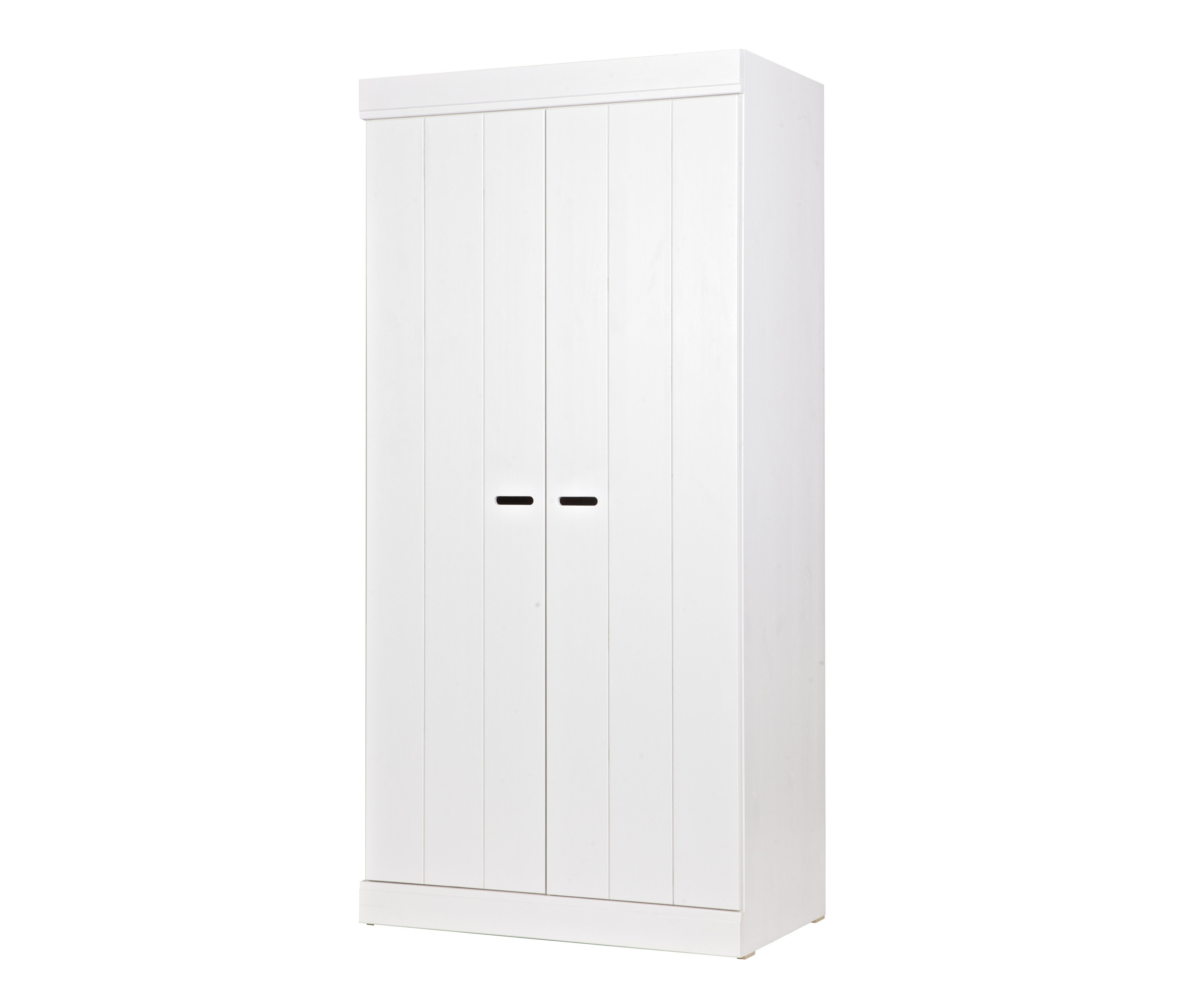 Tchibo - Woood Streifentürschrank »Connect« - 94x53x195cm - weiß - Holz / Holz