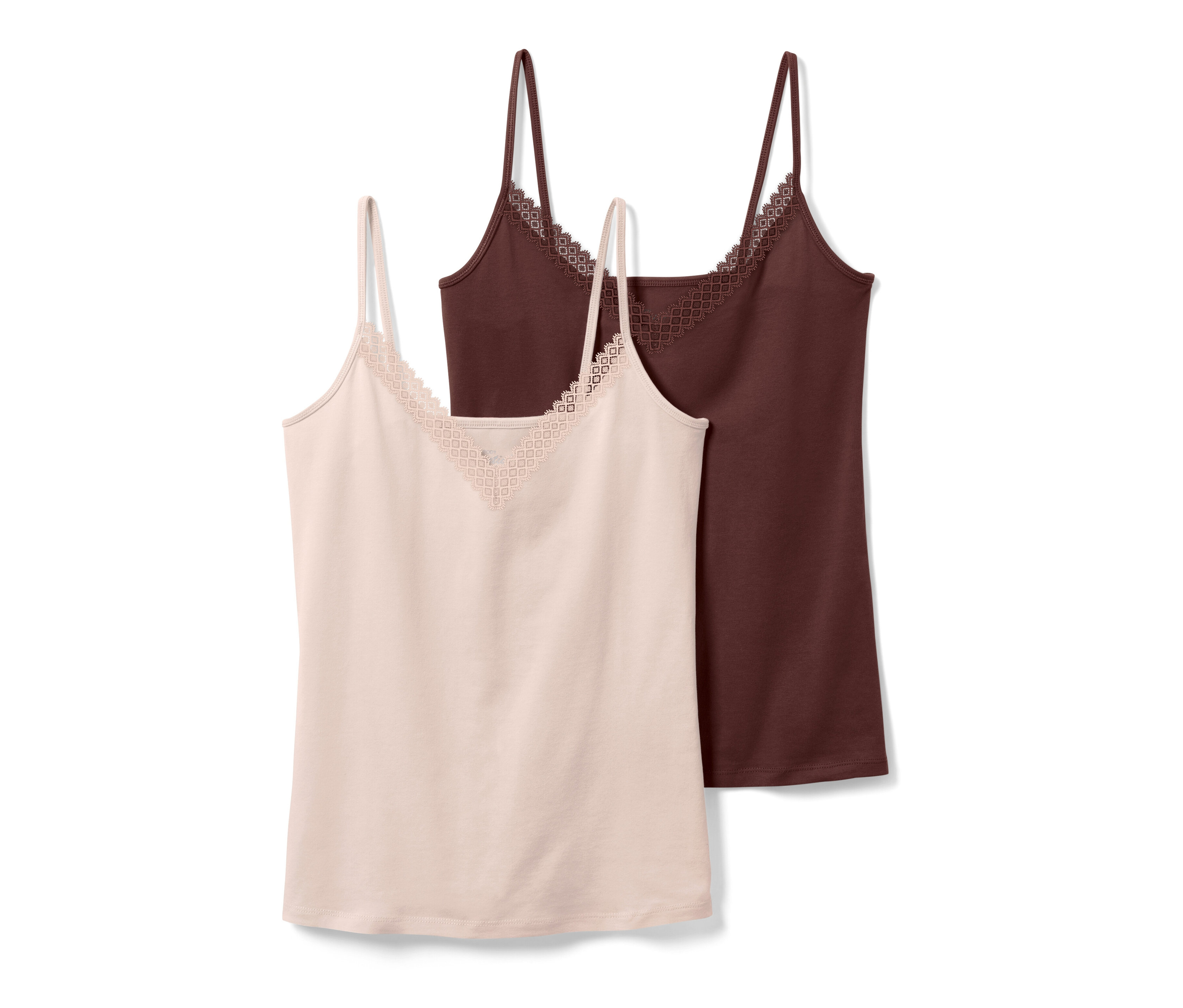 Tchibo - 2 Hemdchen - Damen - Gr. M - creme