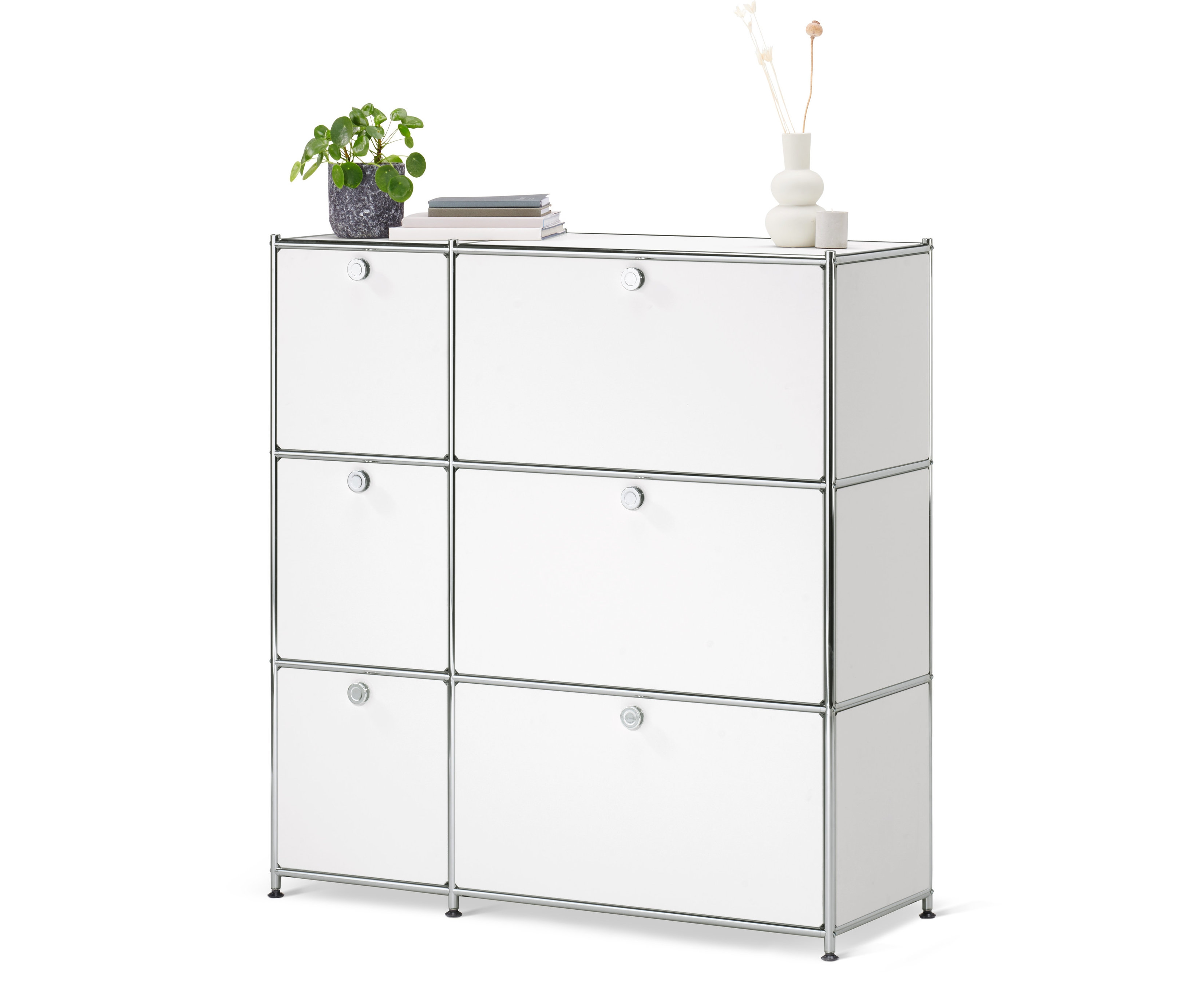 Tchibo - Kommode »Cn3« mit 6 Klappen - 115,5x40x120,5cm - chrom - Stahl / Aluminium / Kunststoff