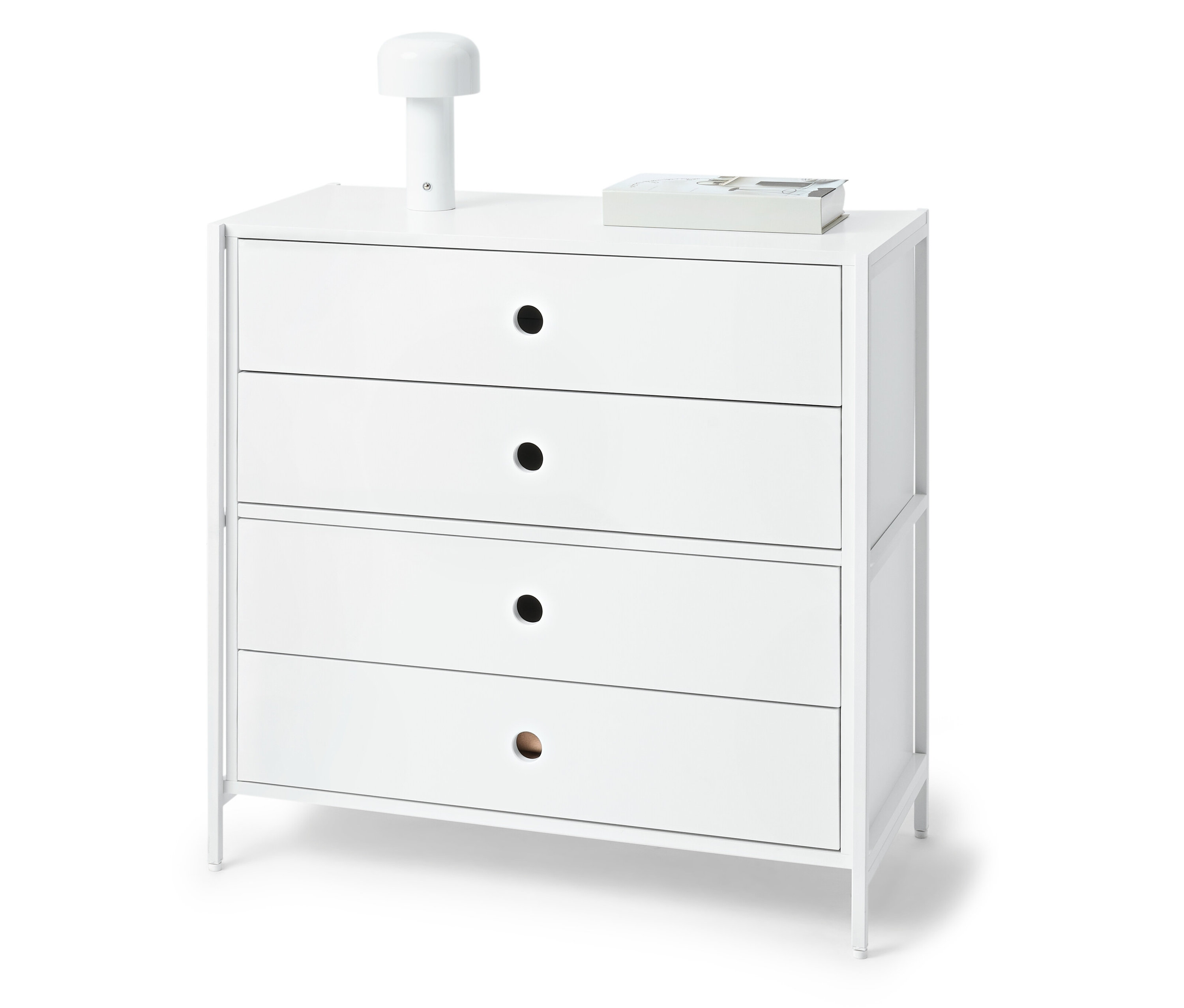 Tchibo - Kommode »Klaar« mit 4 Schubladen - 80x40x76,8cm - weiß - Holz / Stahl