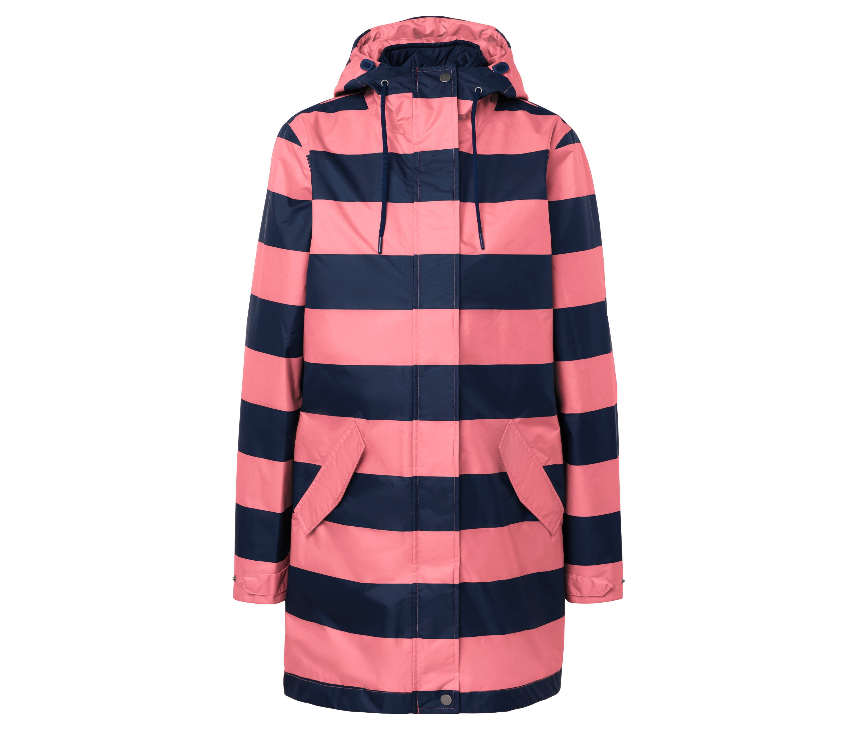 Tchibo - 3-in-1-Regenjacke - Damen - Gr. 44 - rosa/gestreift