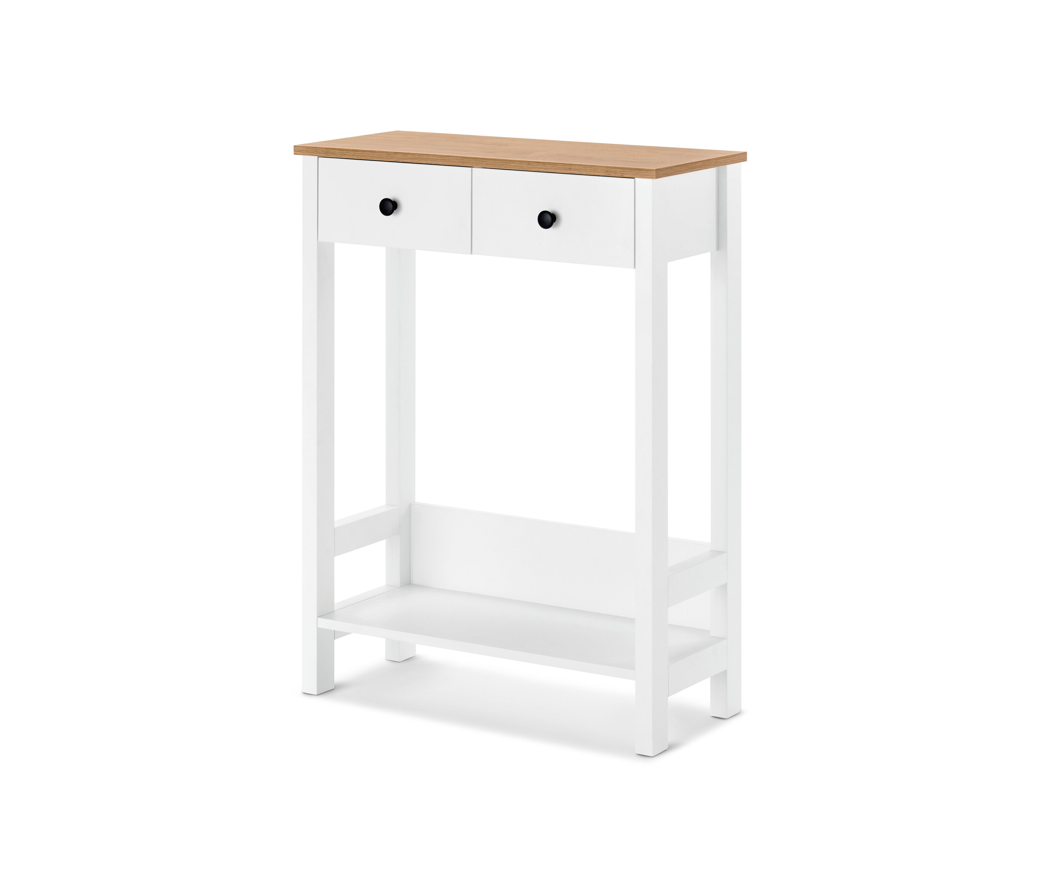 Tchibo - Konsole mit 2 Schubladen - 70x30x92cm - schwarz - Holz / Metall