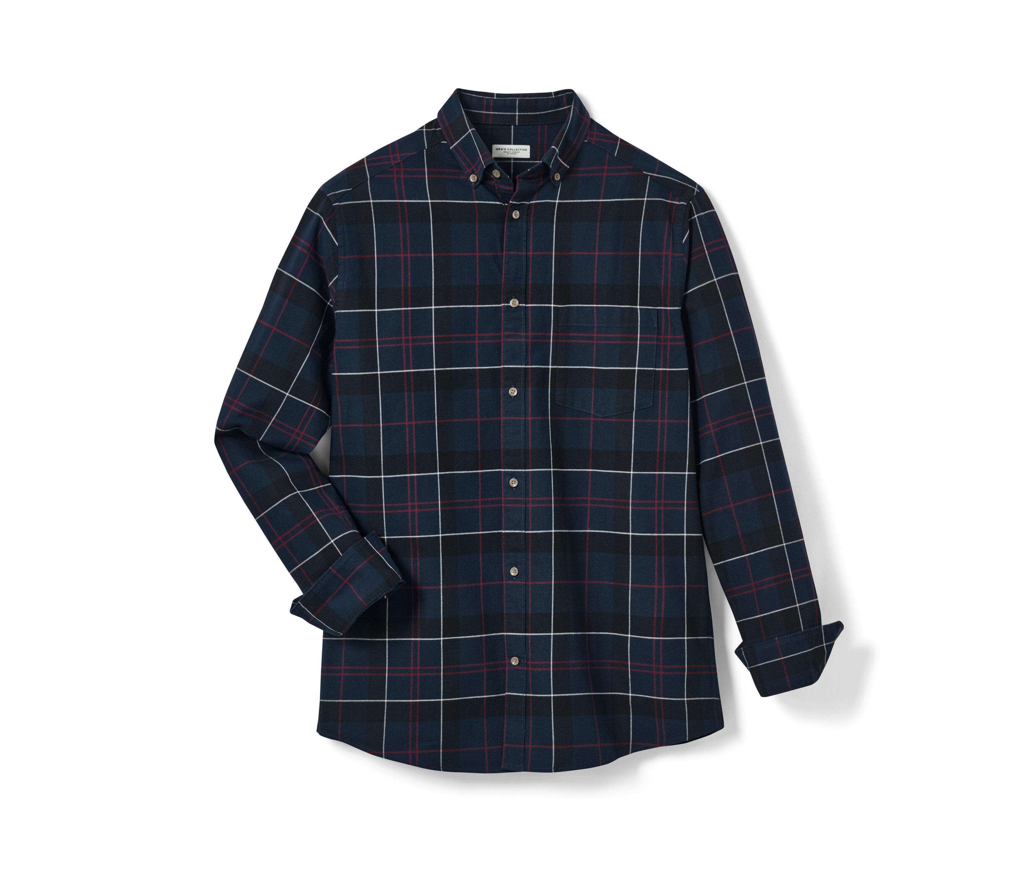 Tchibo - Flanell-Hemd - Herren - Gr. M - creme/kariert