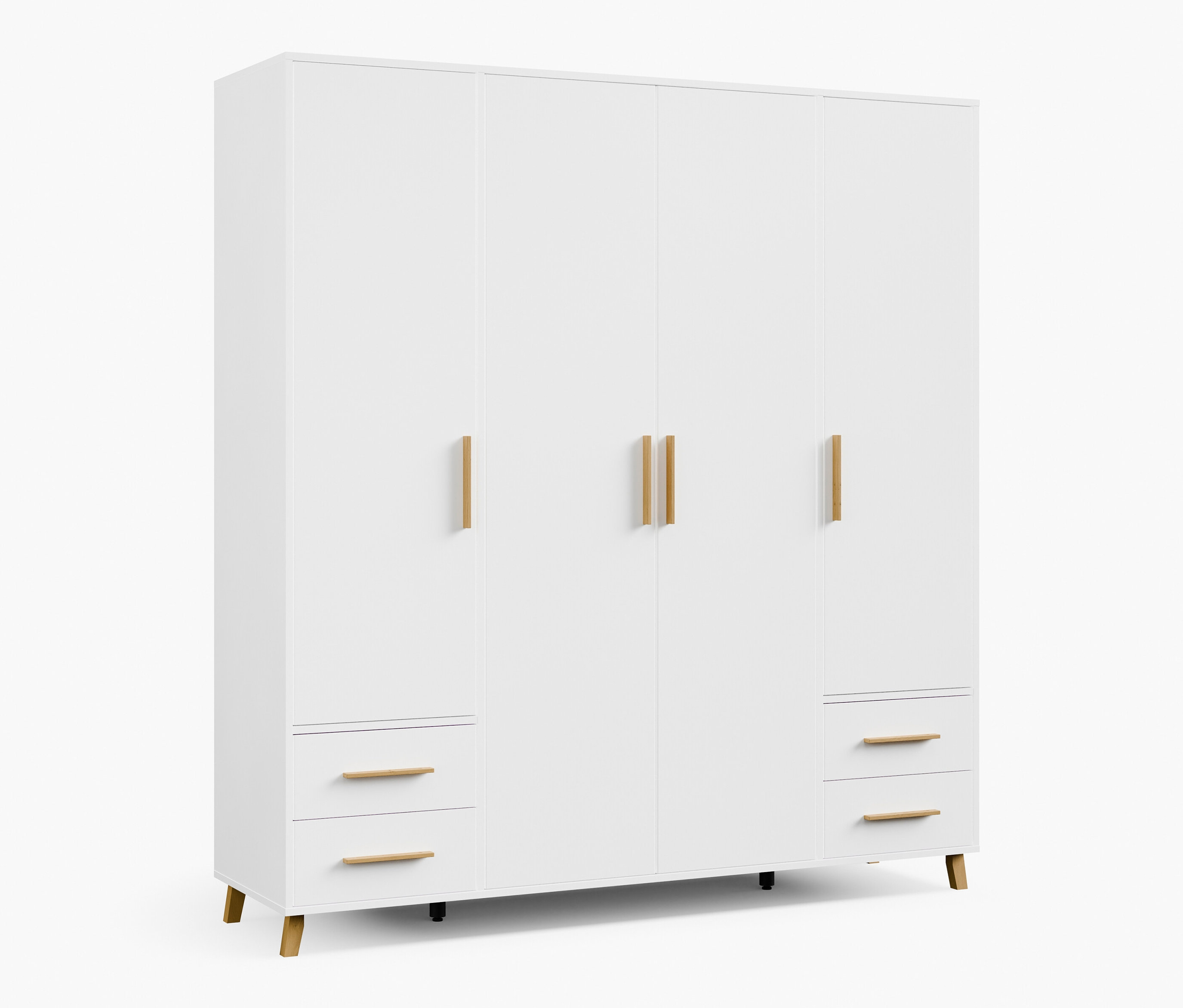 Rauch Drehtürenschrank »Shinjo« - 187x53x203cm - braun - Holz / Holz