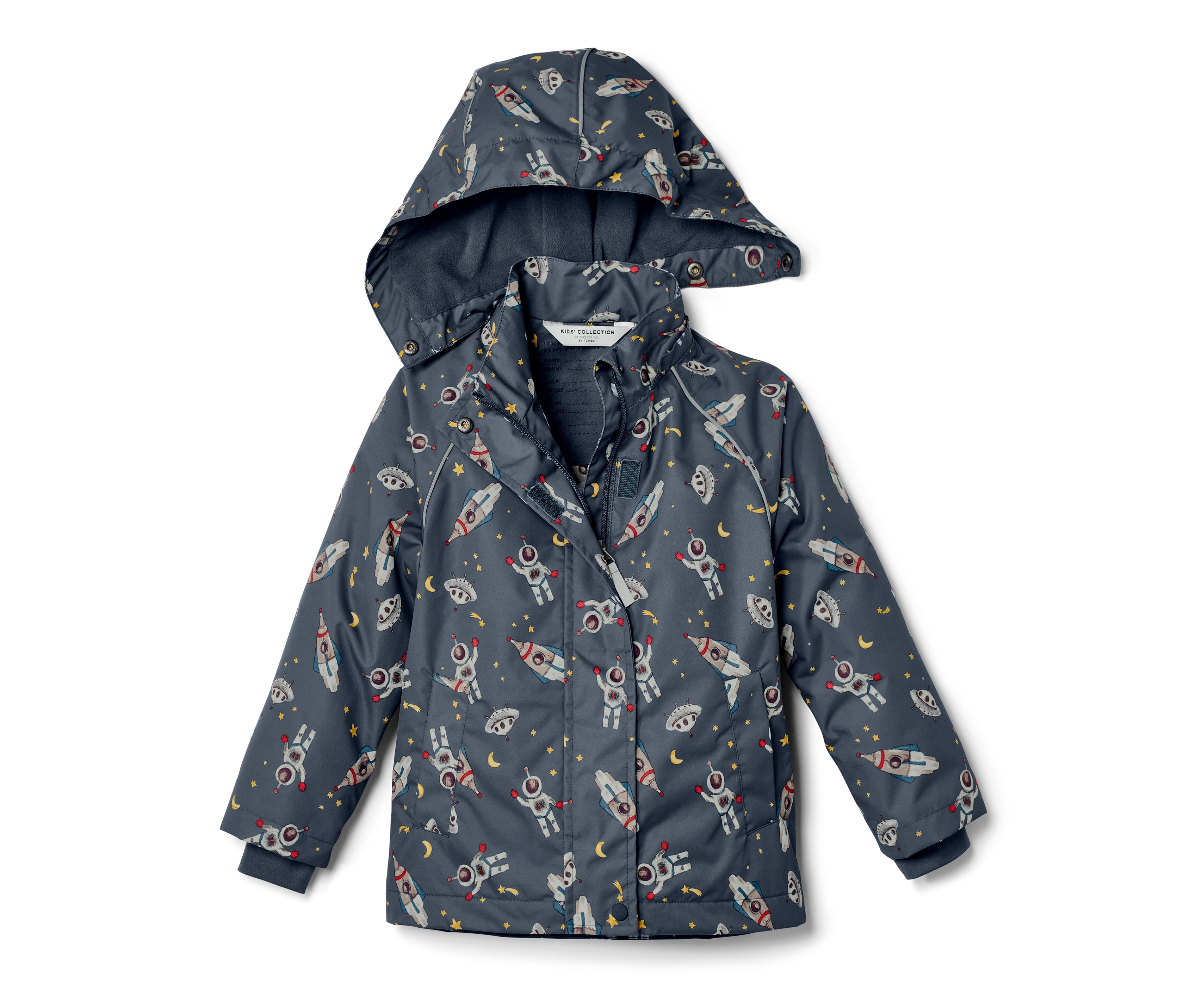 Tchibo - Kinder-Thermo-Regenjacke - Unisex - Gr. 86/92 - dunkelblau/print