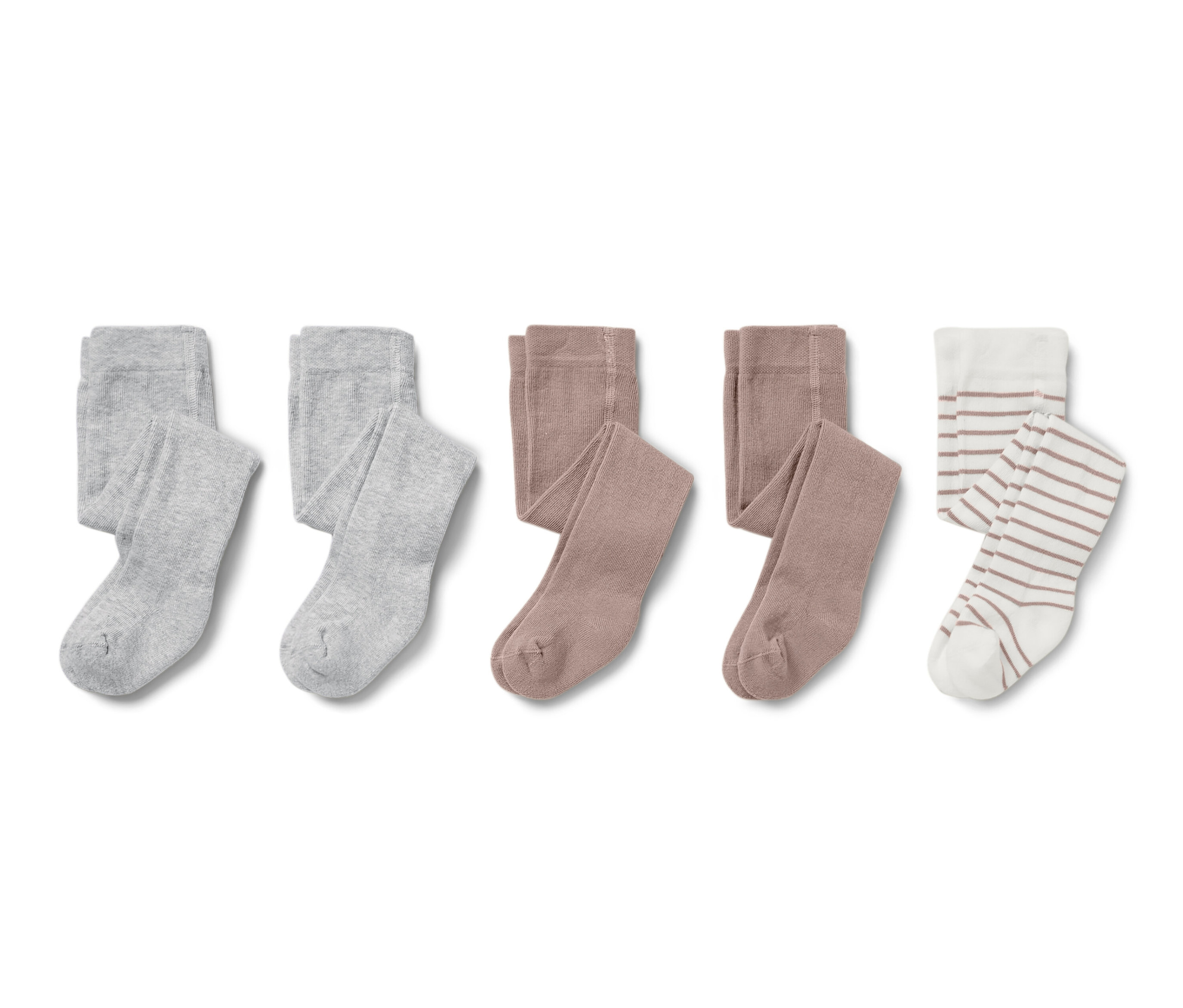 Tchibo - 5 Paar Baby-Strumpfhosen - Baby - Gr. 74/80 - hellbraun/gestreift