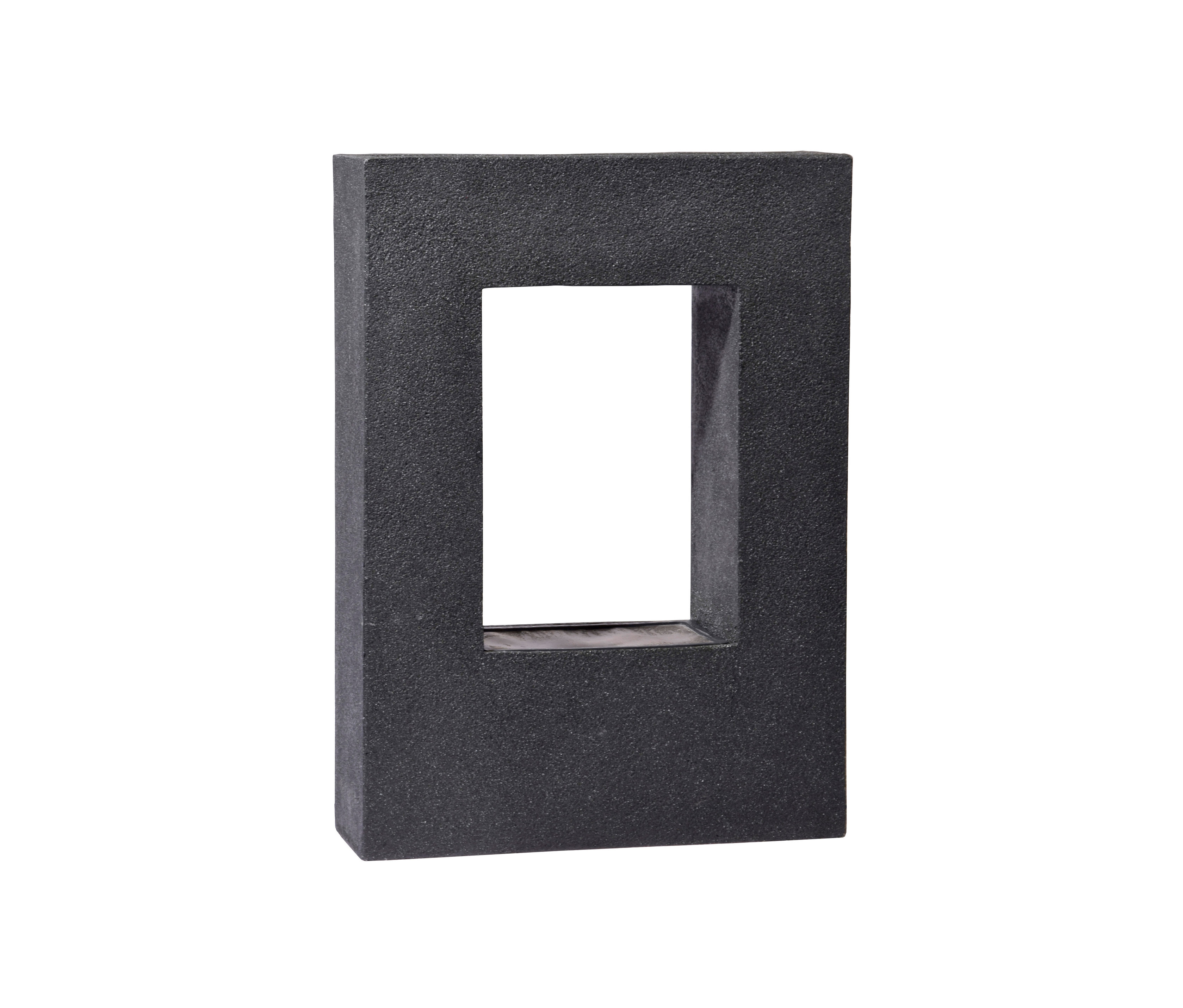 Dobar Gartenbrunnen mit Pflanzen-Option - 54,5x19x76cm - grau - Polyresin