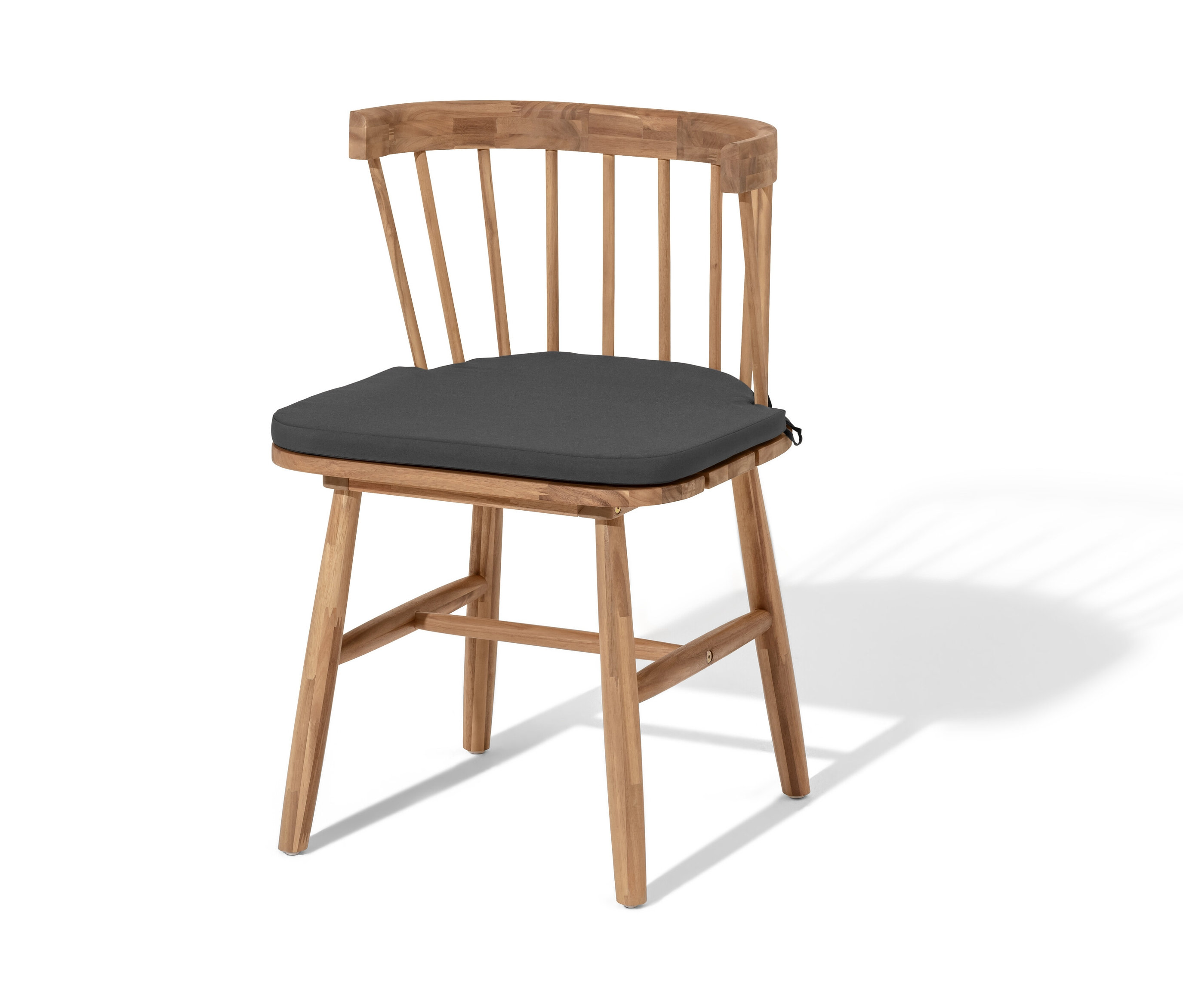 Tchibo - Dining-Stuhl mit Sitzpolster - 52x50,5x81,5cm - anthrazit - Akazienholz / Stahl / Polypropylen