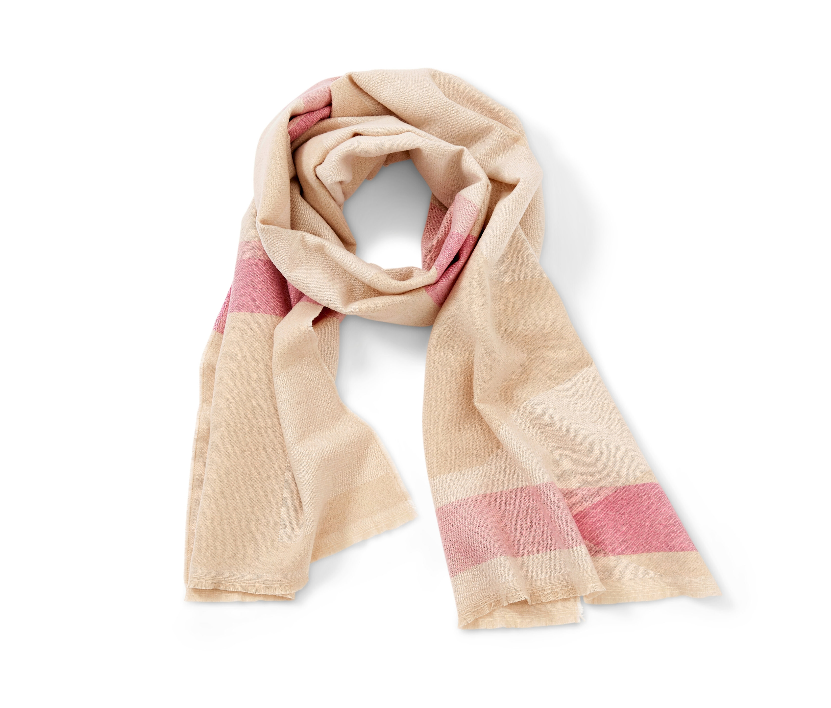 Tchibo - Schal mit Fransen - beige