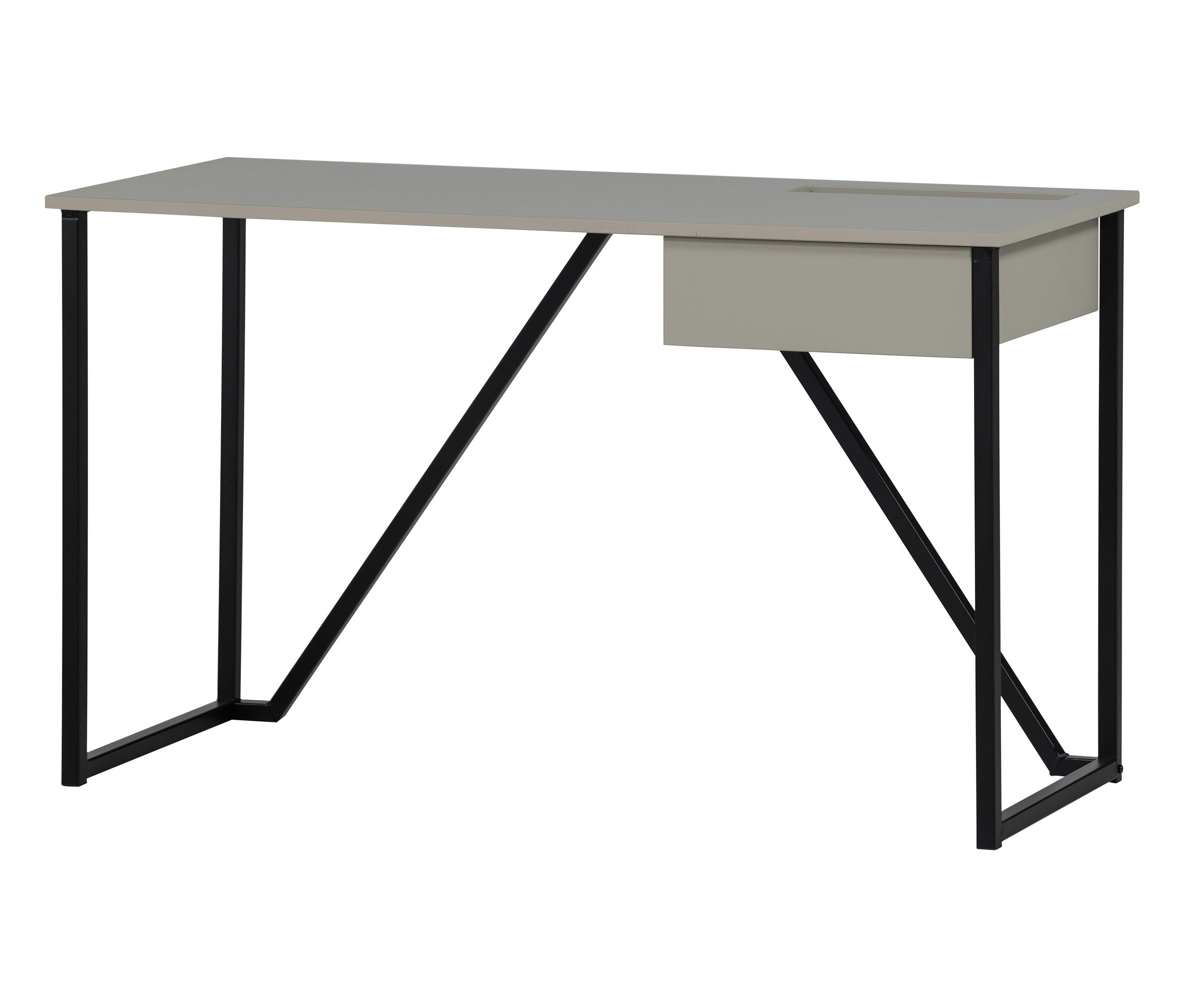 Tchibo - Woood Schreibtisch »New Julius« - 126x53x75cm - schwarz - Holz / Holz / Metall