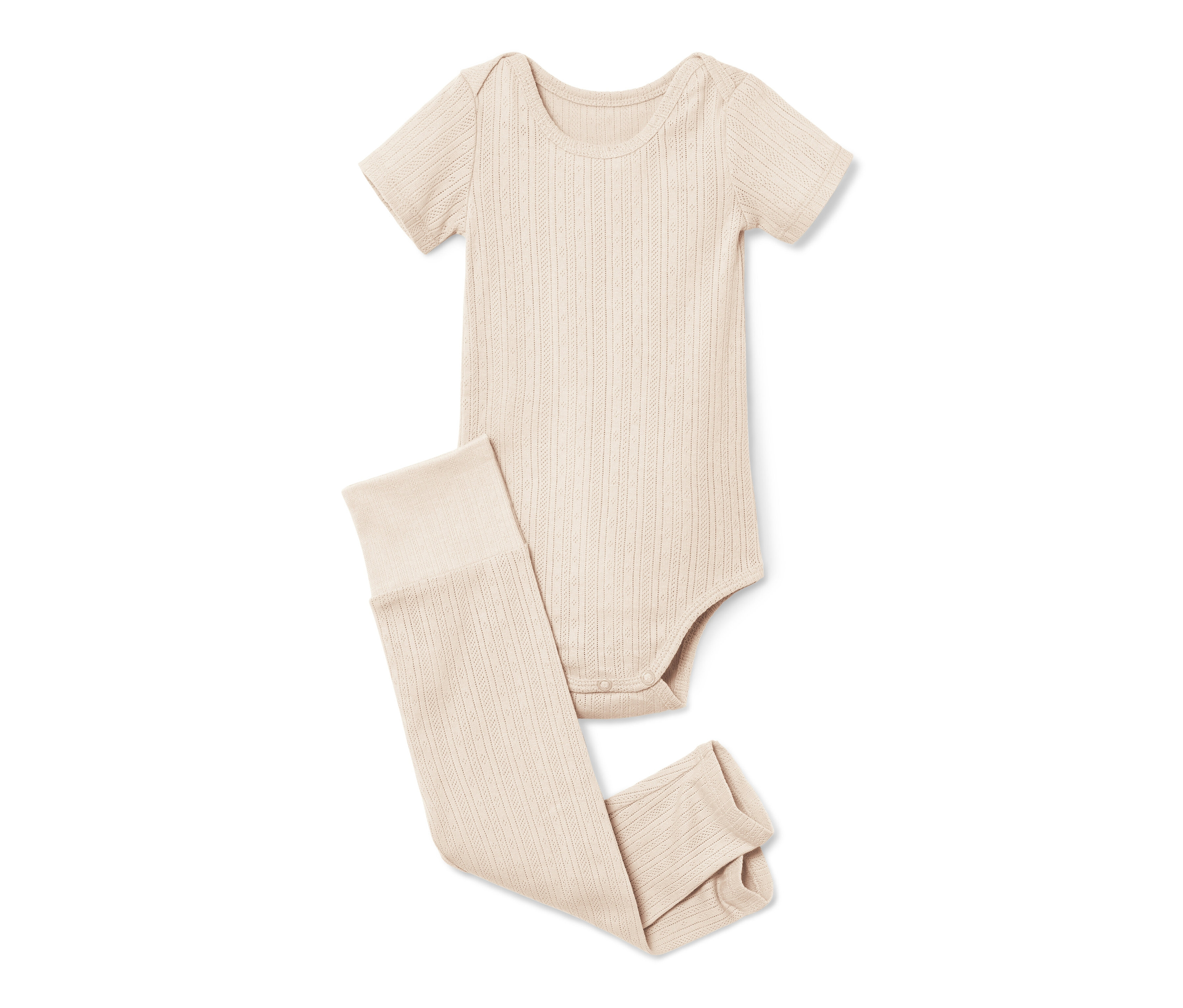 Tchibo - Baby-Body und -Leggings - Baby - Gr. 74/80 - creme