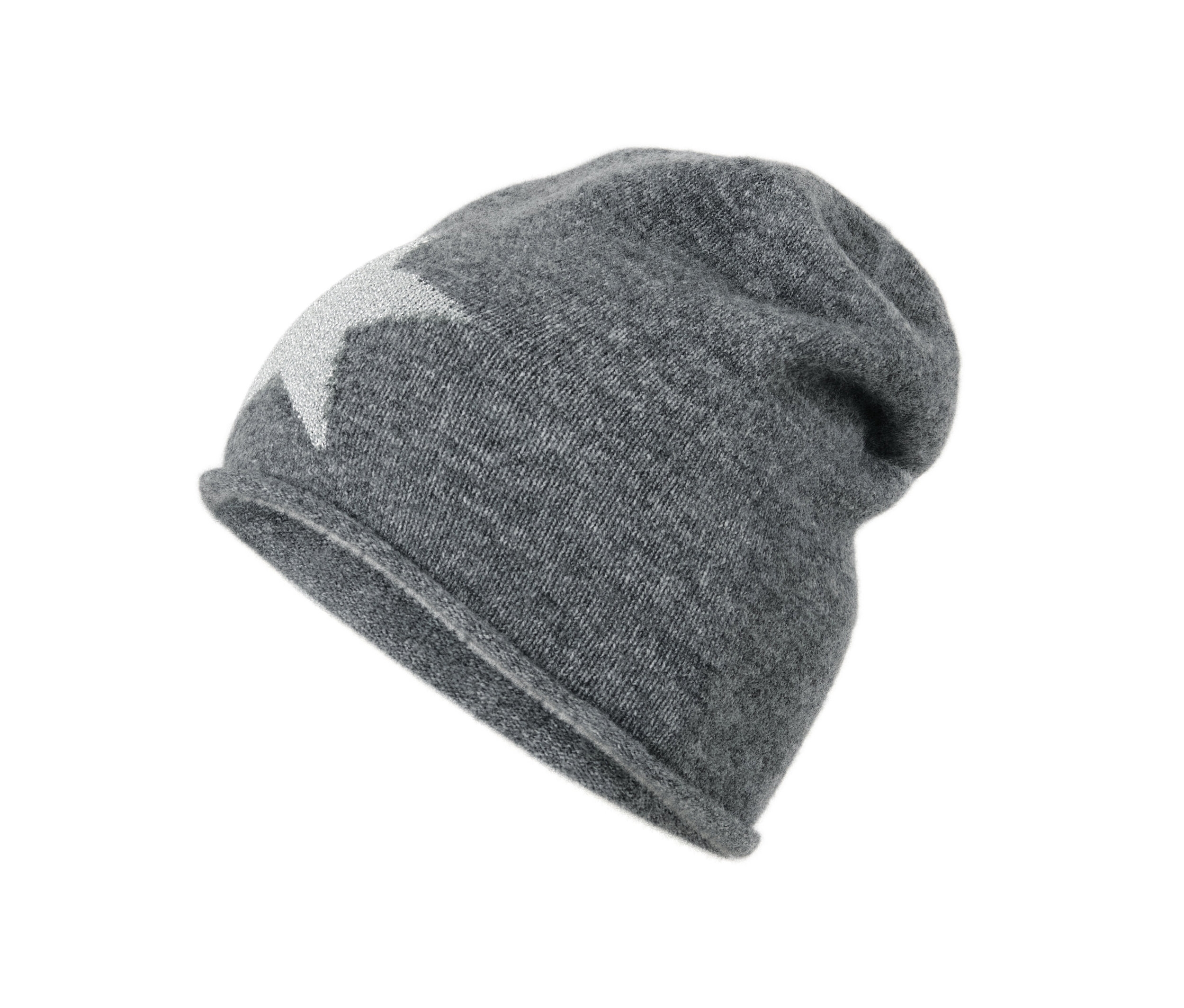 Tchibo - Feinstrick-Beanie mit Glitzer-Stern - silber