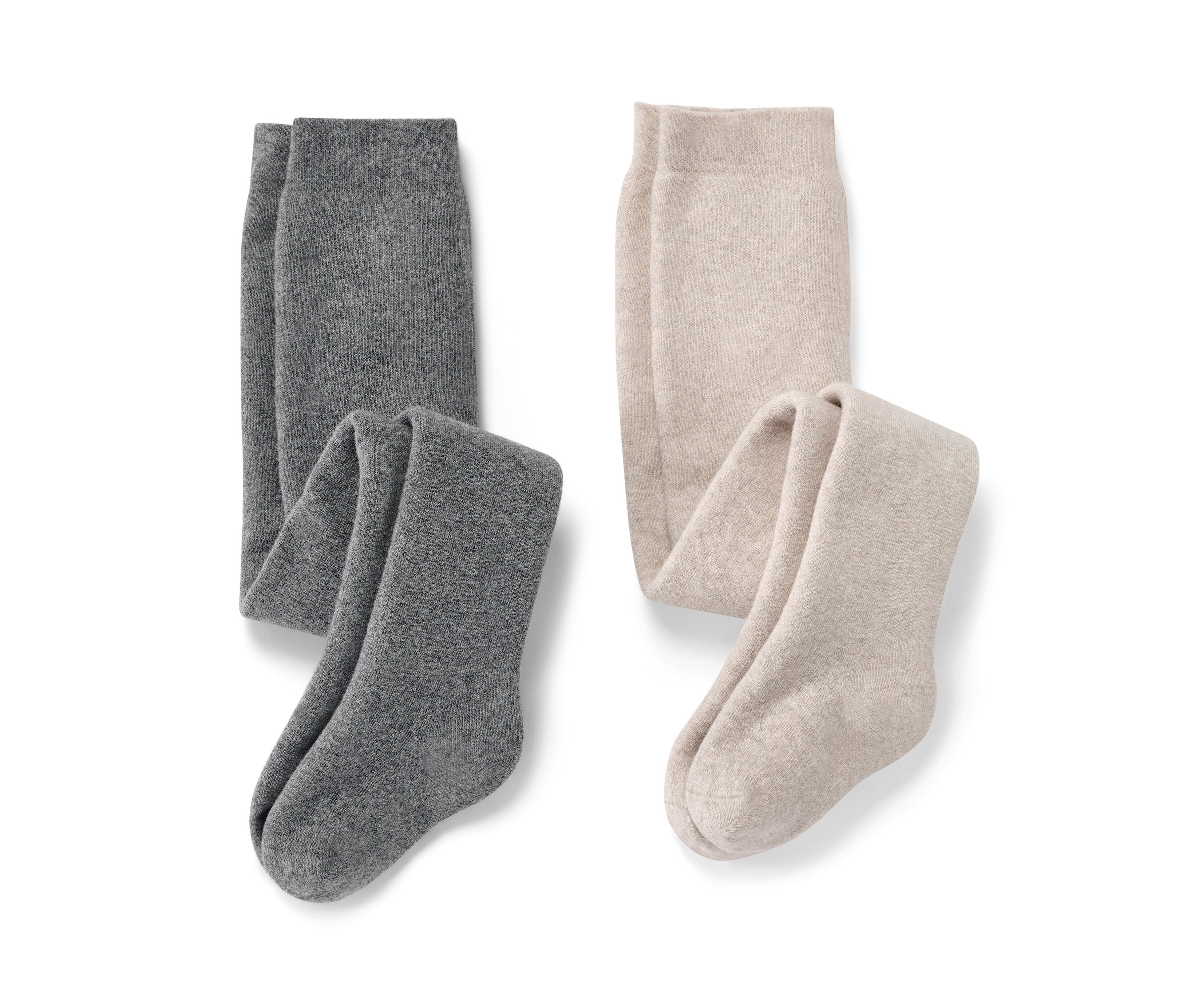 Tchibo - 2 Baby-Thermostrumpfhosen - Baby - Gr. 62/68 - beige/jacquard