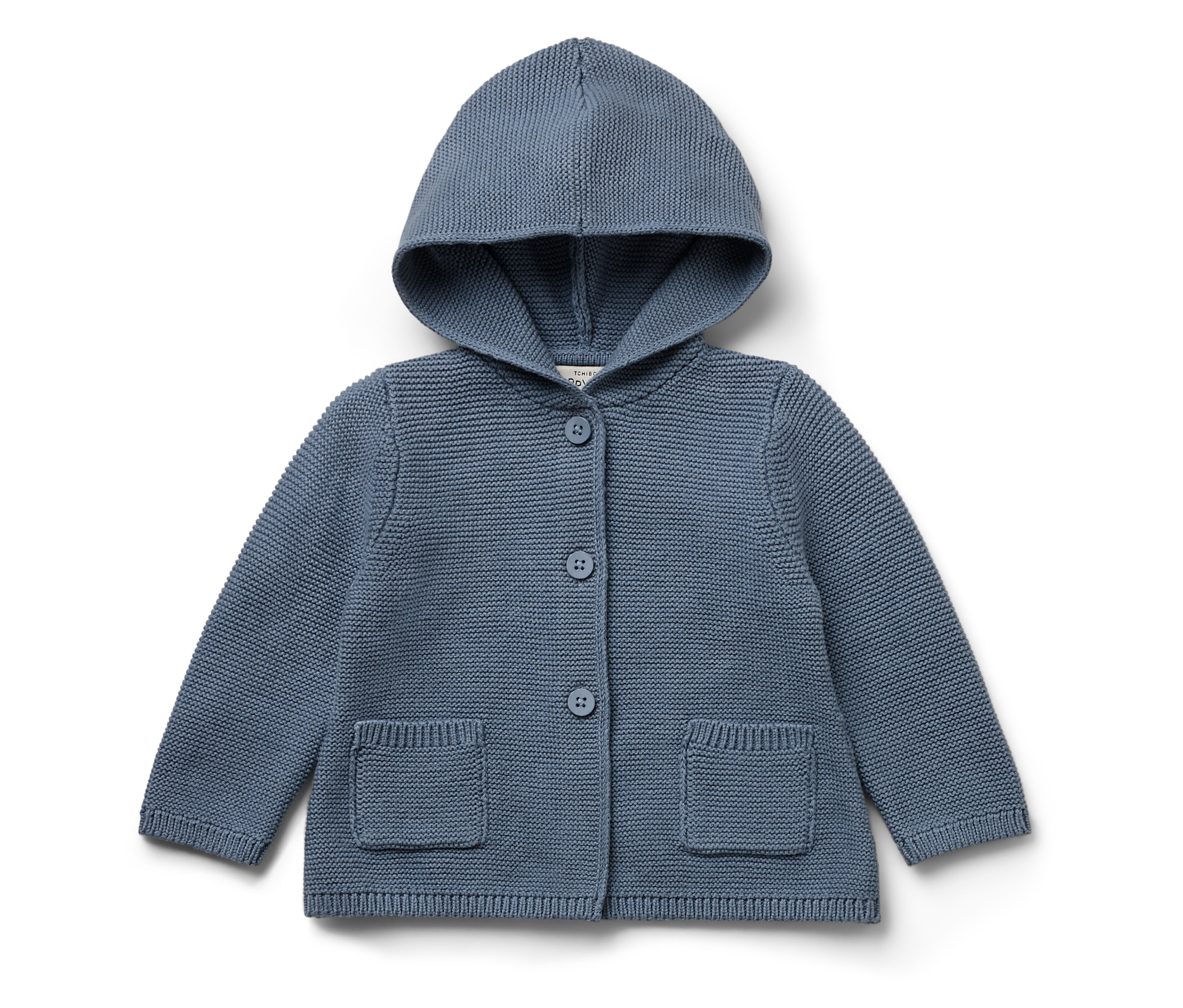 Tchibo - Baby-Strickjacke mit Kapuze - Baby - Gr. 74/80 - blau