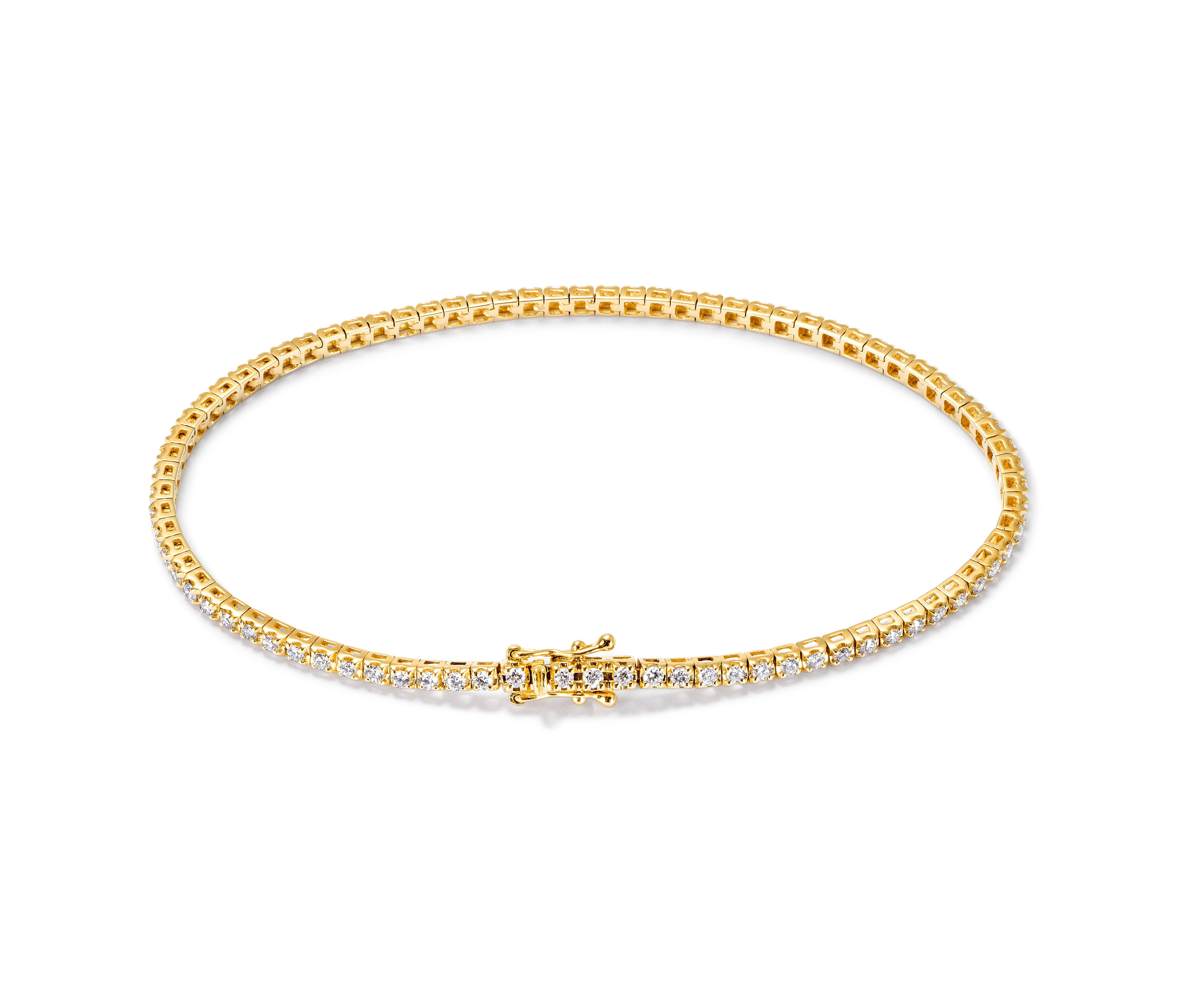 Tchibo - 585 Gold-Armband mit 81 Brillanten - gold