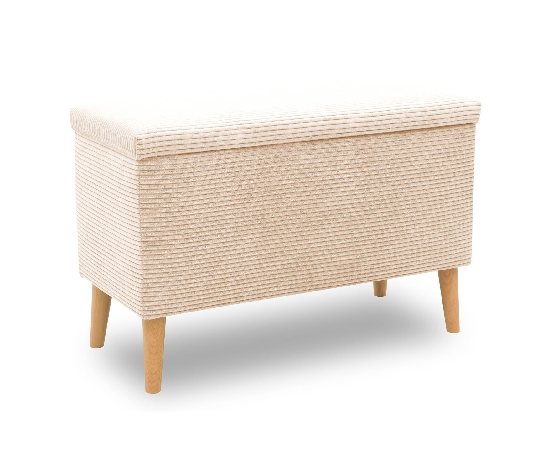 Tchibo - Domo Hocker »Kopenhagen« mit Staufach - 91x41x58cm - creme - Polyester / Holz / Holz