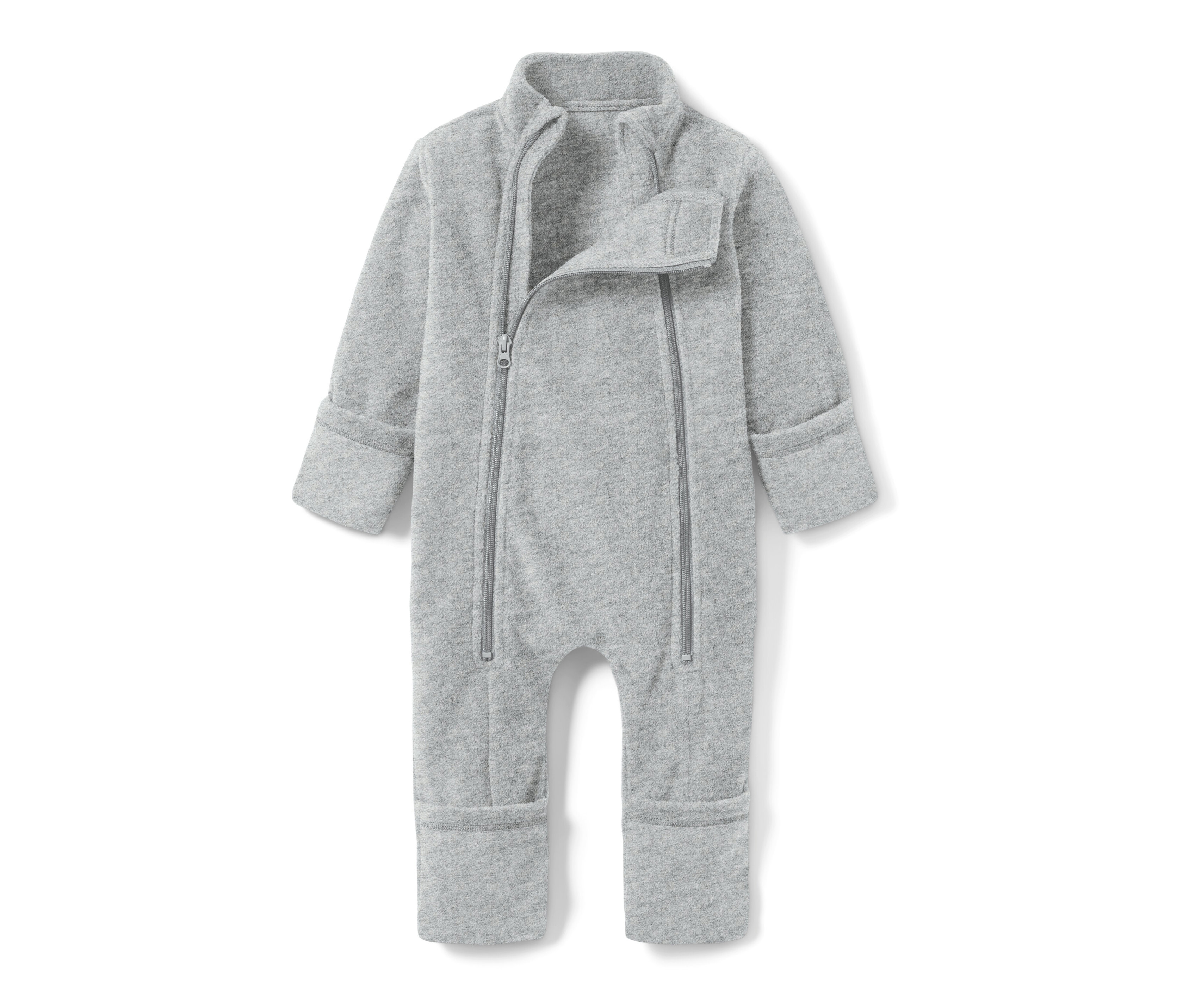 Tchibo - Baby-Fleece-Einteiler - Baby - Gr. 74/80 - grau
