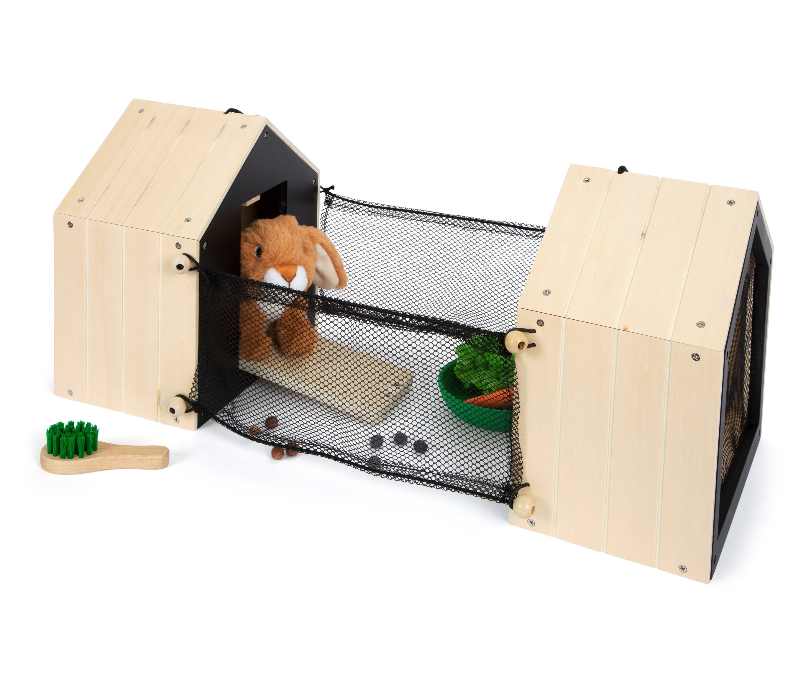 small foot Hasenstall mit Auslauf - braun