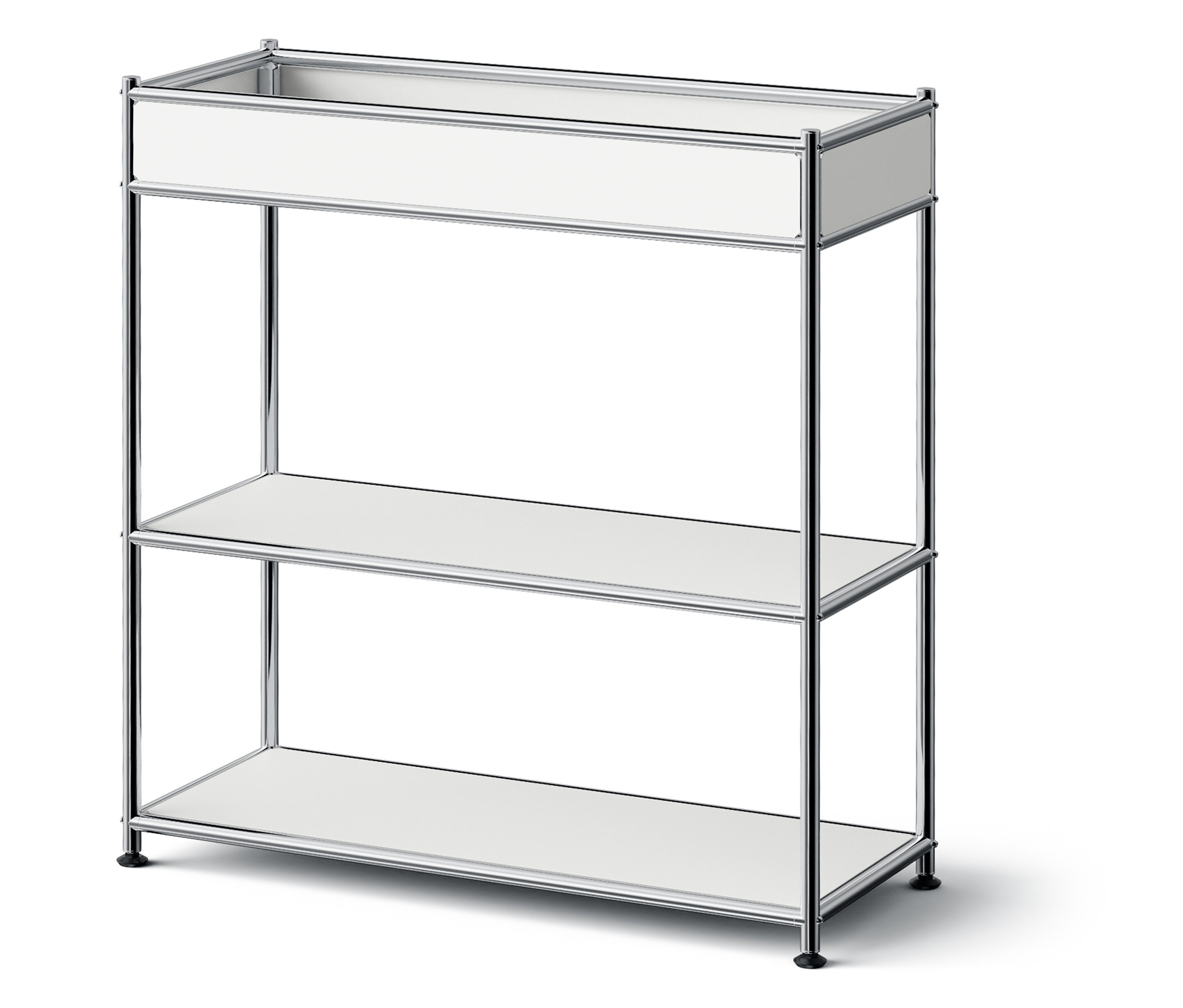 Tchibo - Metall-Konsole »Cn3 Slim Line« mit Ablage - 77x30,5x85,5cm - weiß - Stahl / Kunststoff / Kunststoff