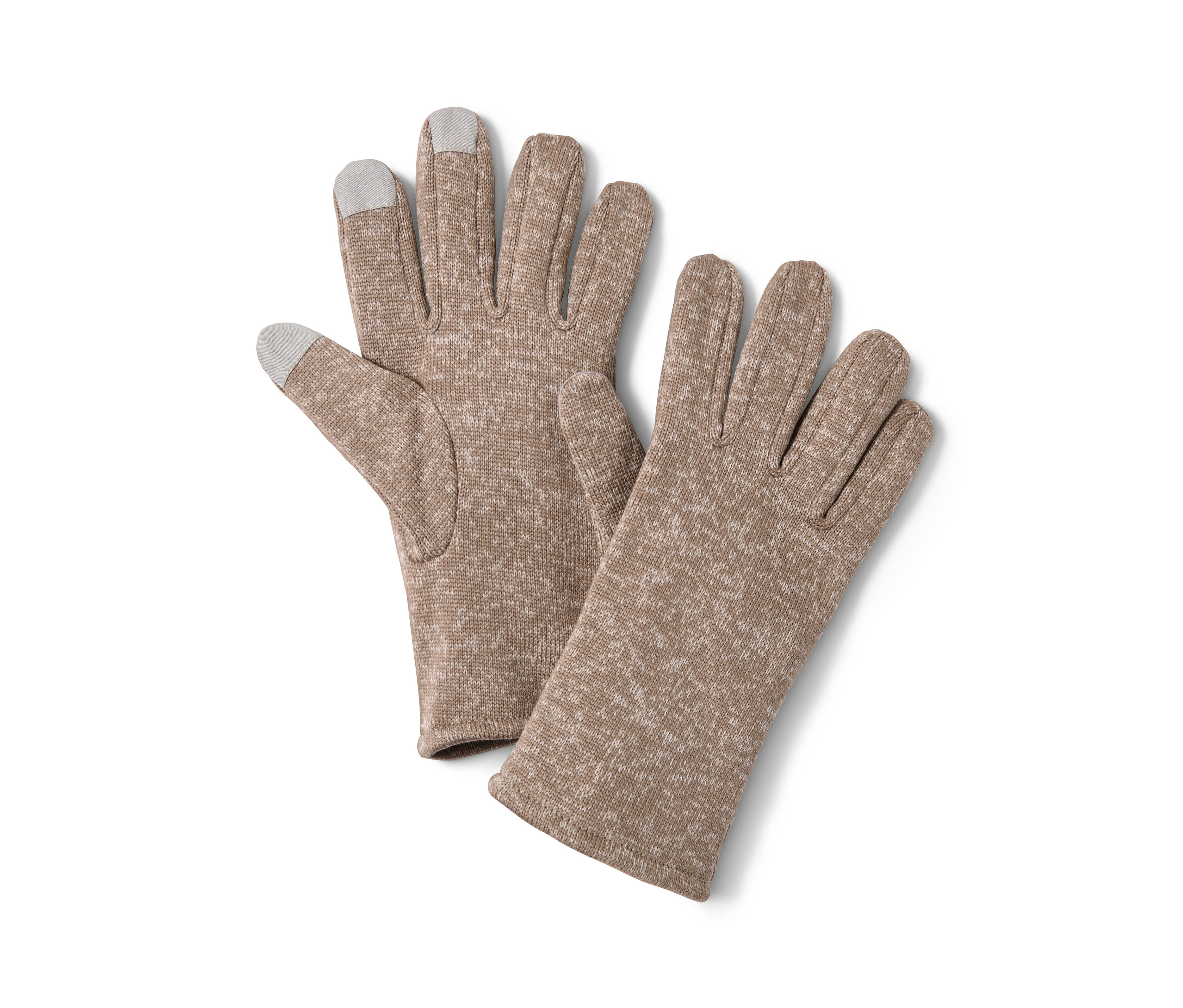 Tchibo - Strickfleece-Handschuhe - Unisex - Gr. 6,5 - braun