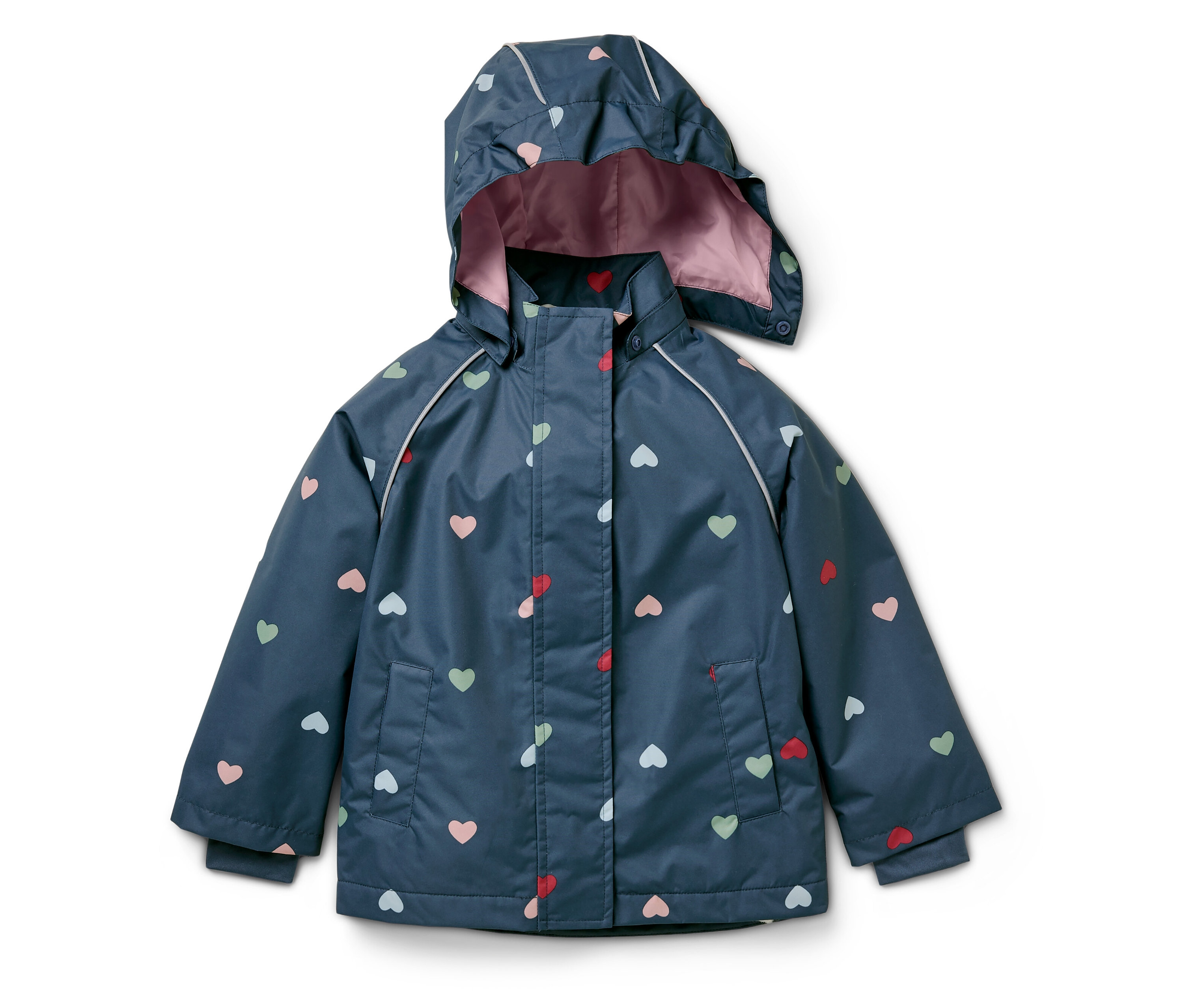 Tchibo - Kinder-Thermo-Regenjacke - Mädchen - Gr. 122/128 - rosa/print