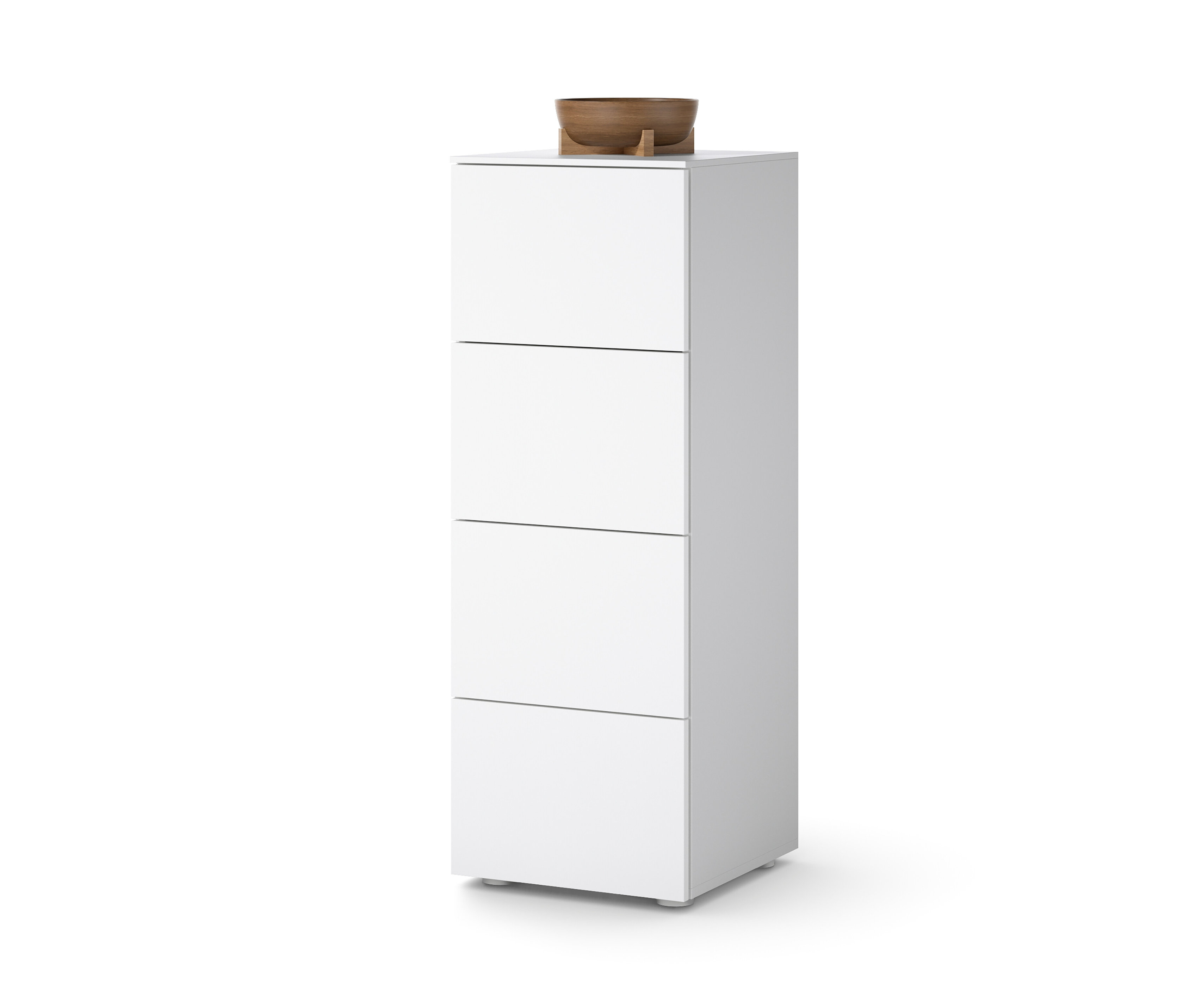 Tchibo - Kommode - 40x40,5x112cm - weiß - Holz / Kunststoff