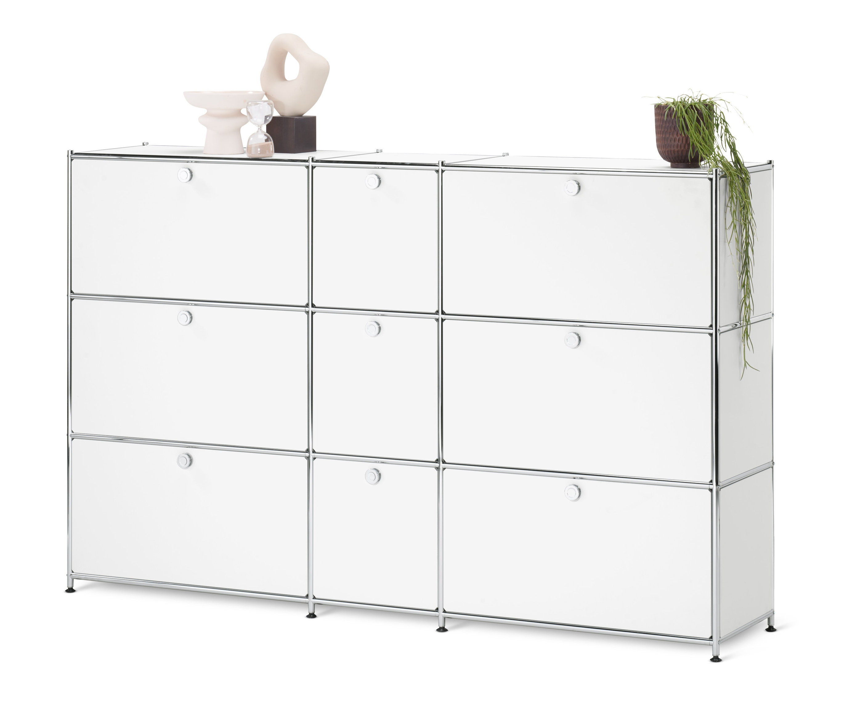 Tchibo - Kommode »Cn3« mit 9 Klappen - 190x40x120,5cm - chrom - Stahl / Aluminium / Kunststoff