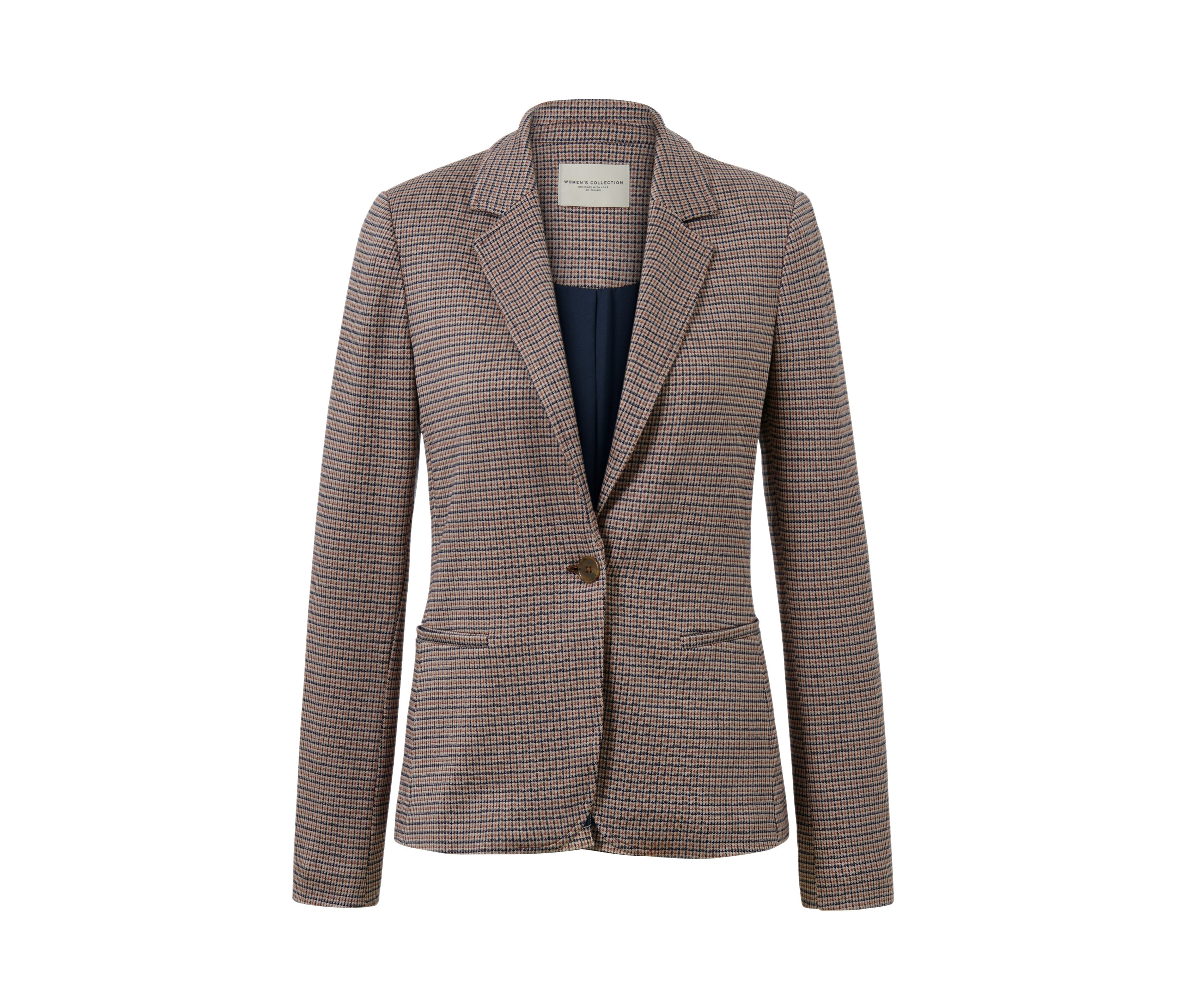 Tchibo - Karierter Sweatblazer - Damen - Gr. 36 - weiß/kariert