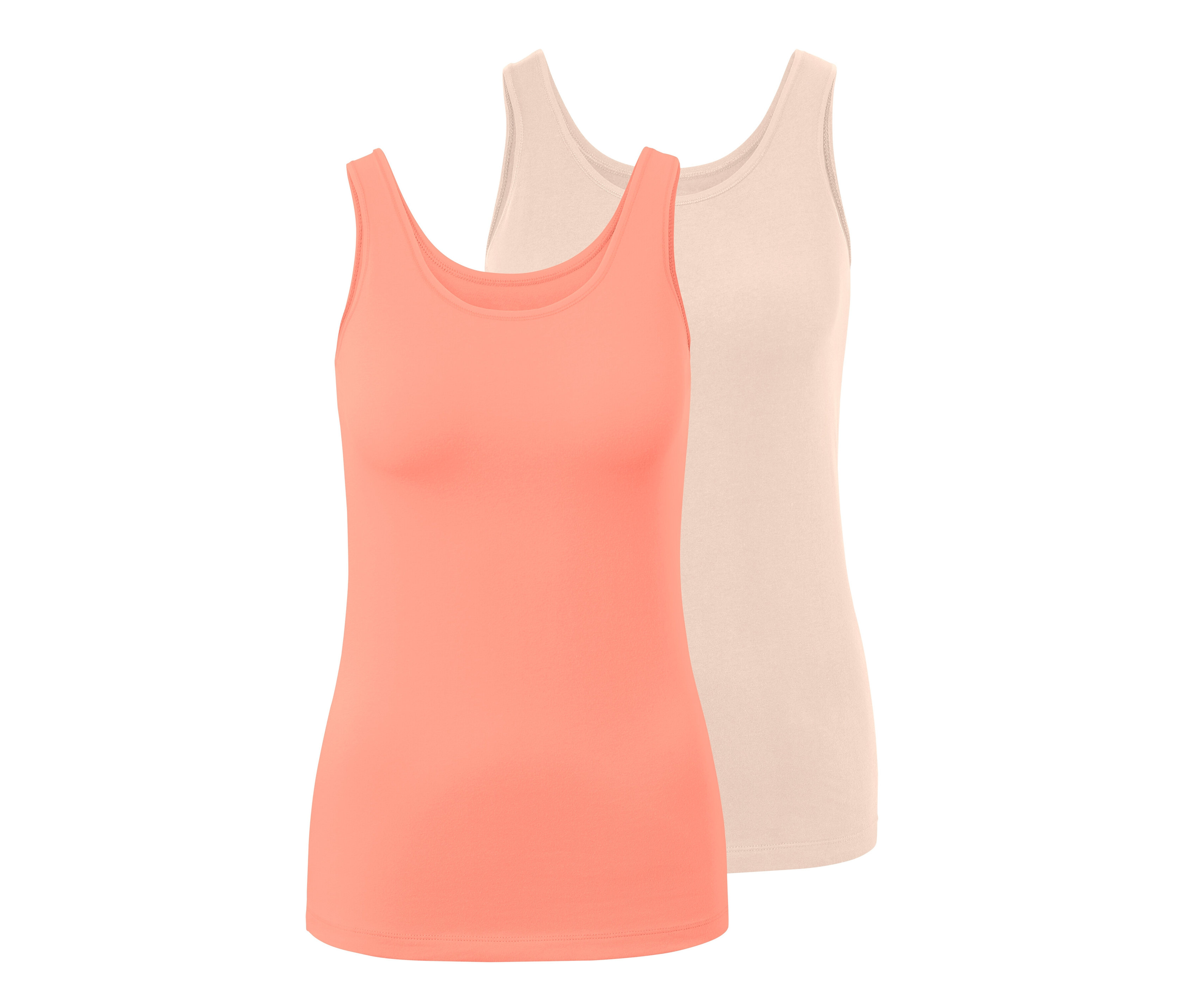 Tchibo - 2 Hemdchen - Damen - Gr. S - creme