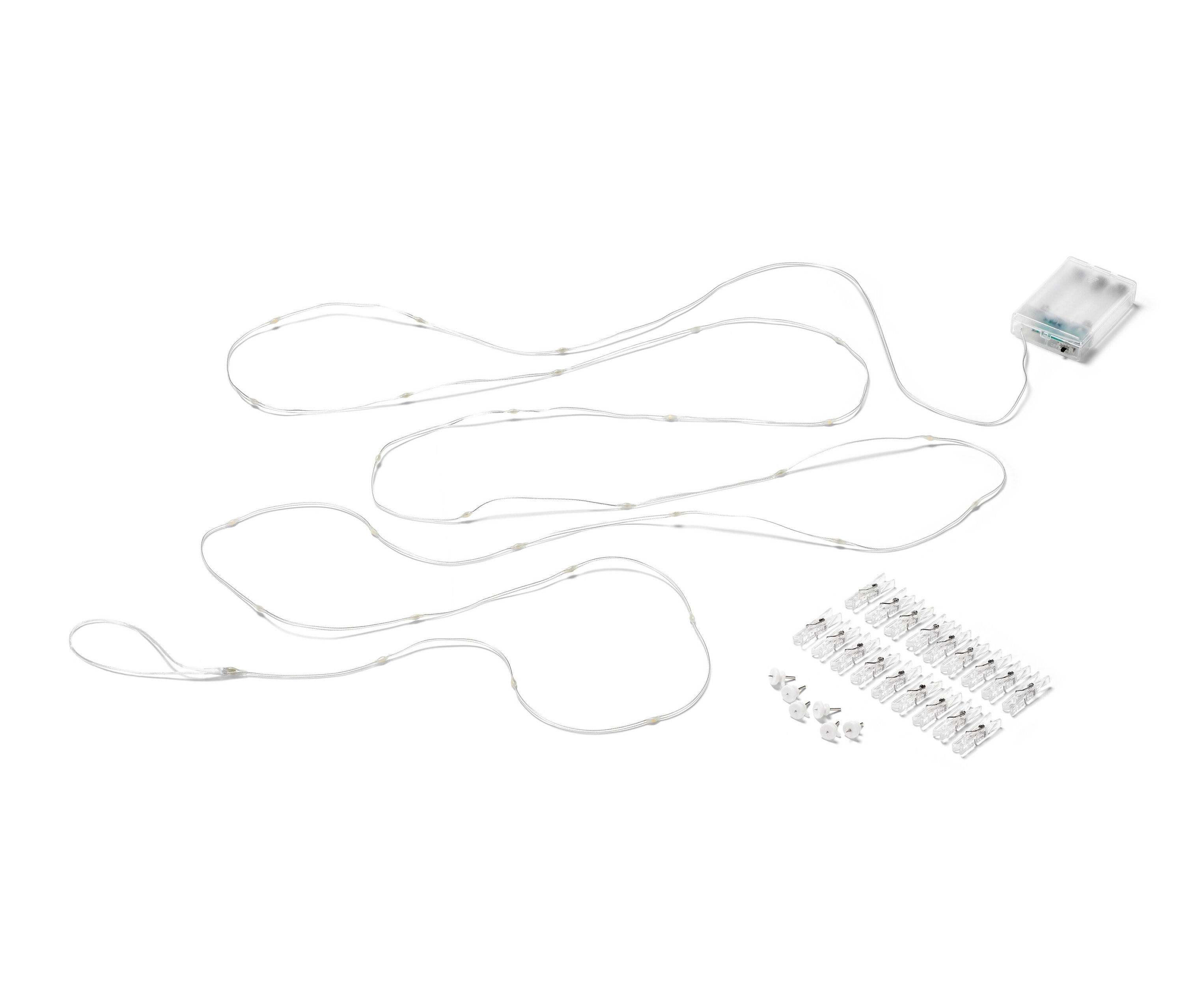 Tchibo - LED-Lichterkette mit Klammern - transparent