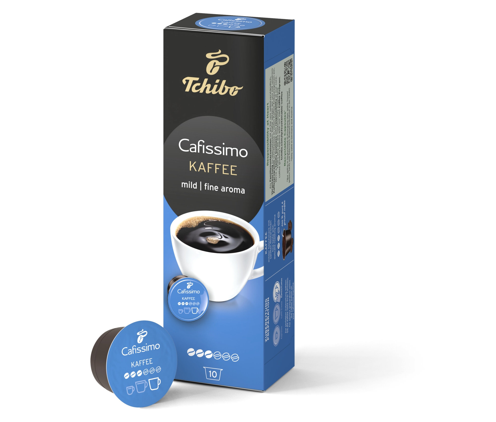 Tchibo - Kaffee mild - 10 Kapseln - Intensität: 3/6