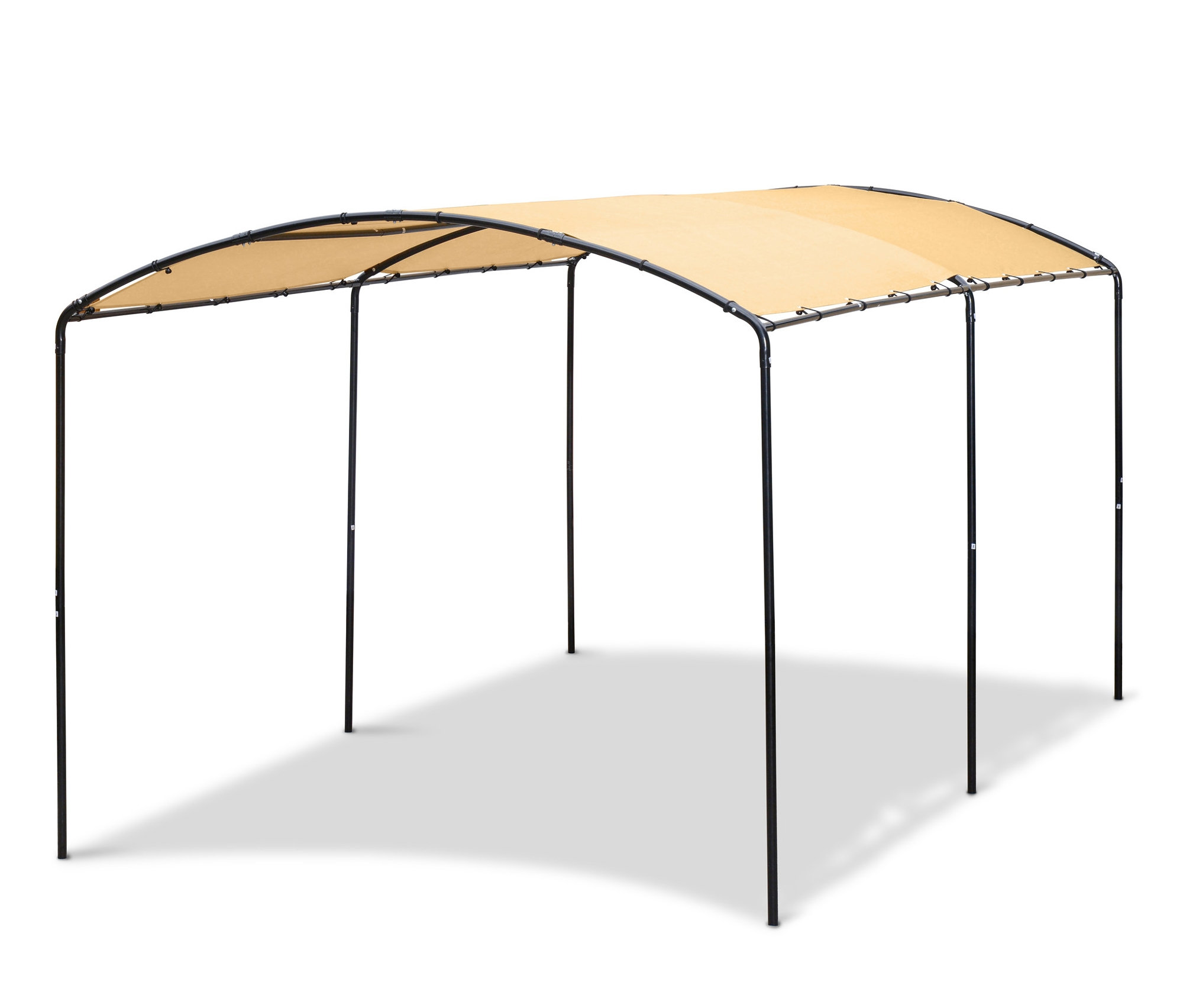 Tchibo - Runddach-Carport - 270x490x240cm - schwarz - Polyethylen / Stahl