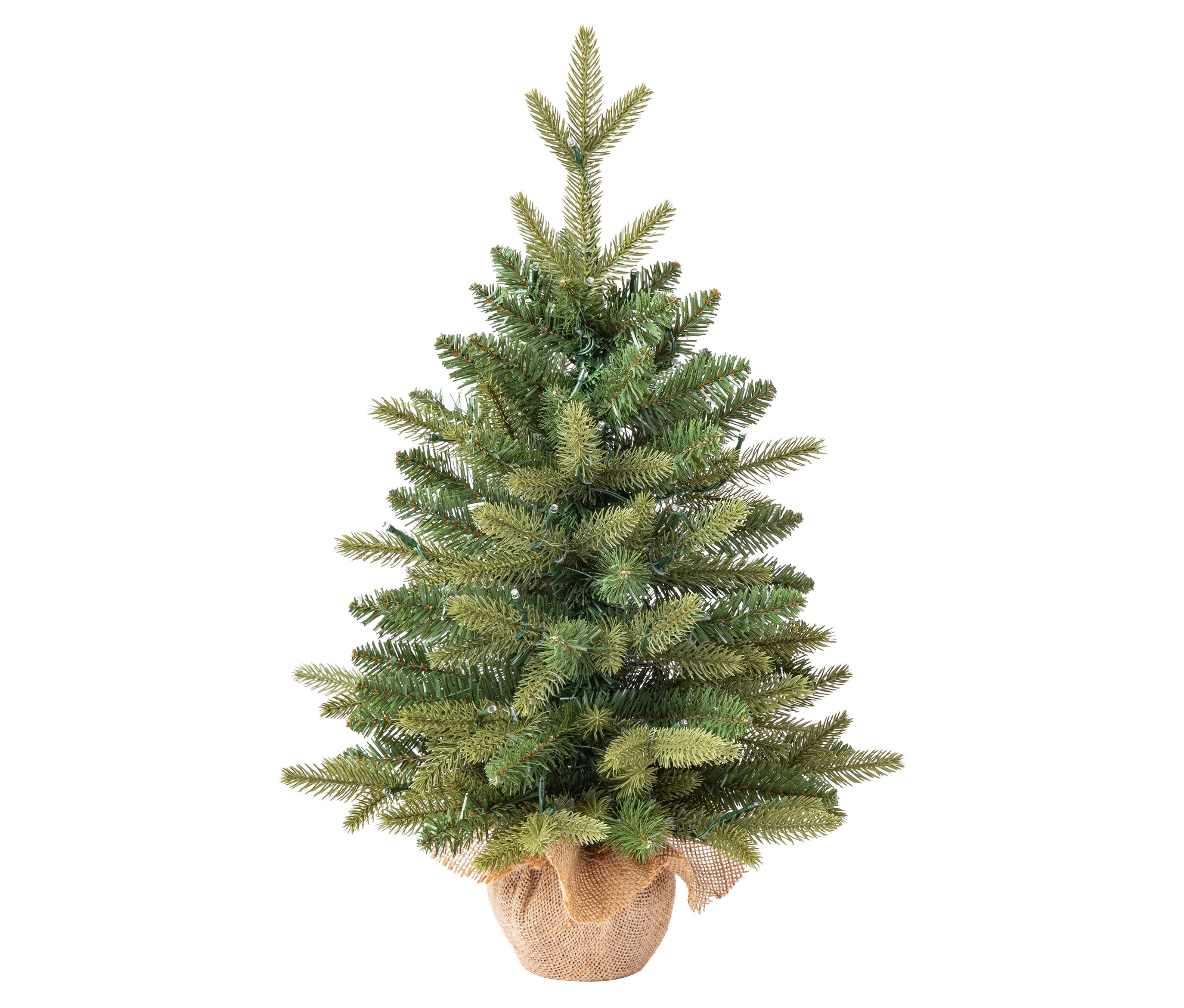 Tchibo - LED-Weihnachtsbaum mit Übertopf »Aspen« - 16x16x54cm - beige - Polyvinylchlorid / Polyethylen / Metall