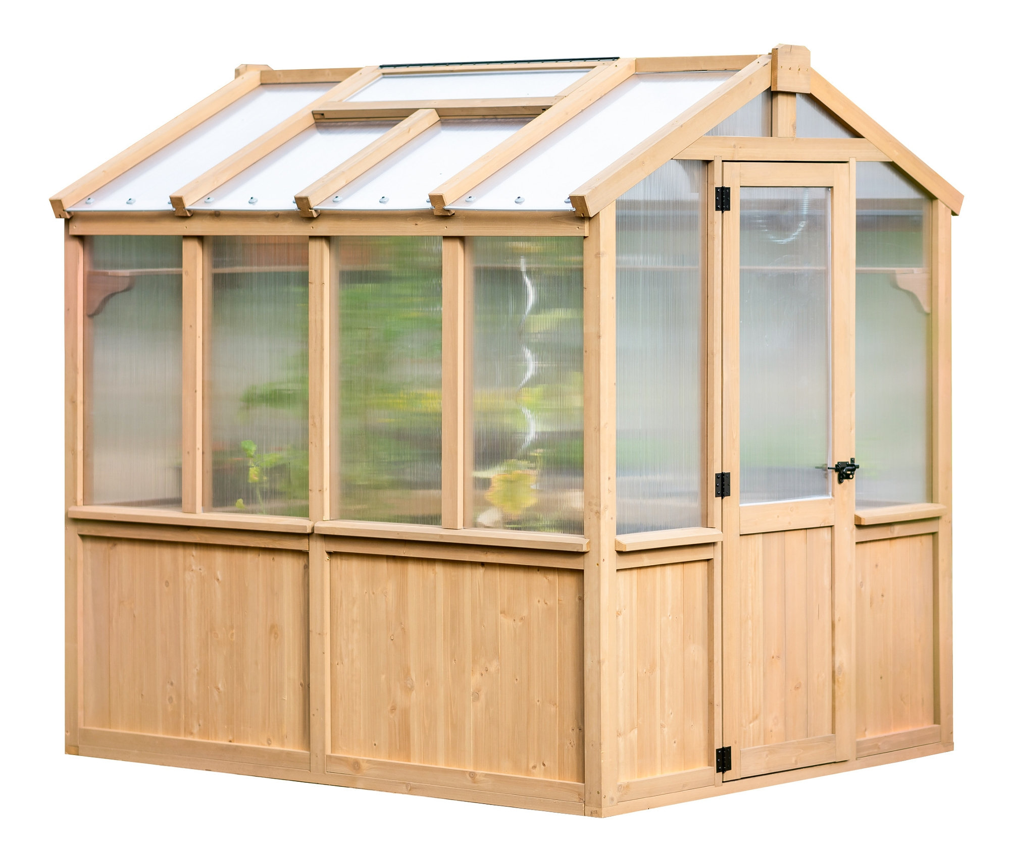 Tchibo - Gewächshaus aus Zedernholz - 204x238x236cm - braun - Holz / Polycarbonat