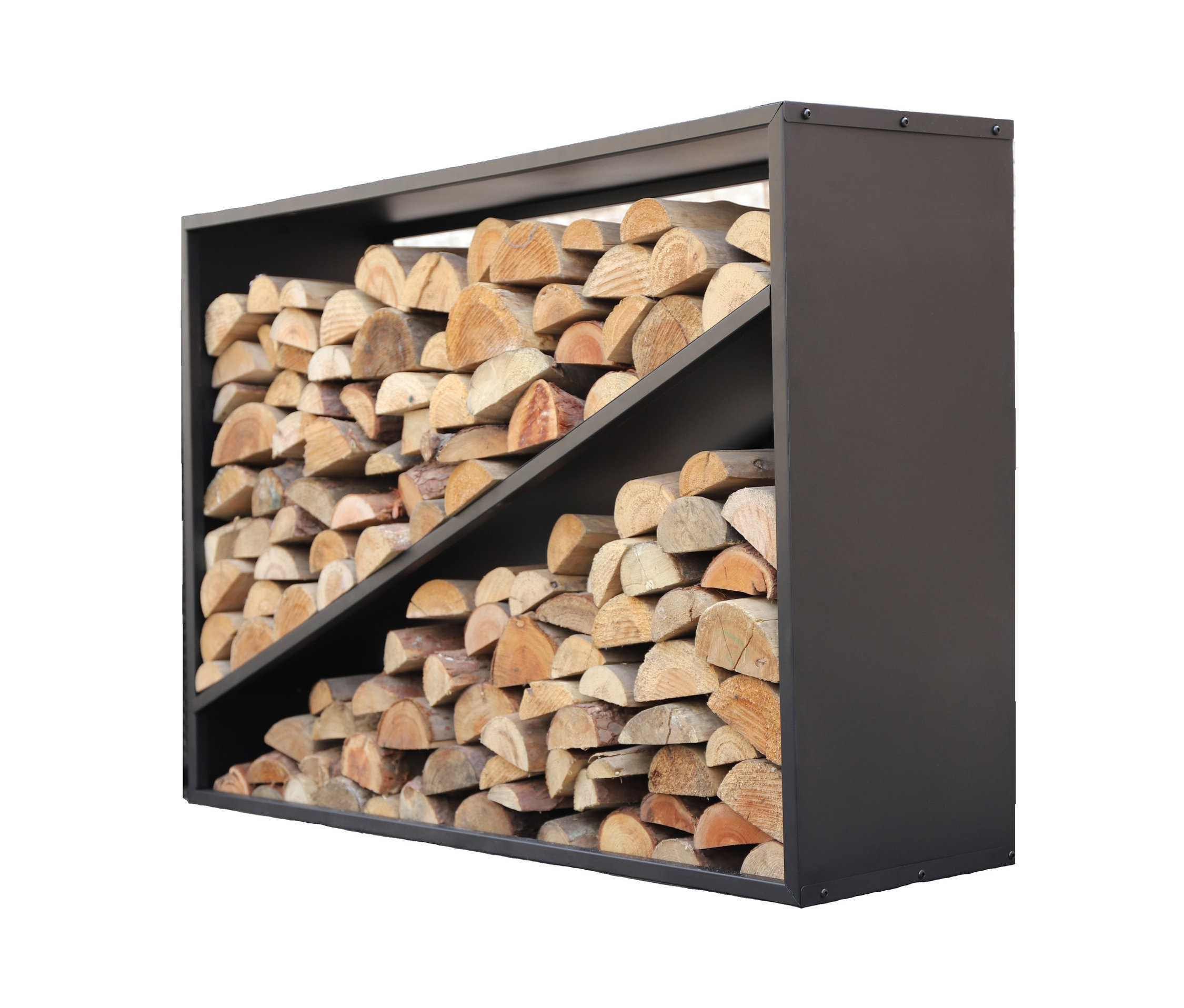 Tchibo - Kaminholzregal - 114,5x35x80cm - schwarz - Stahl