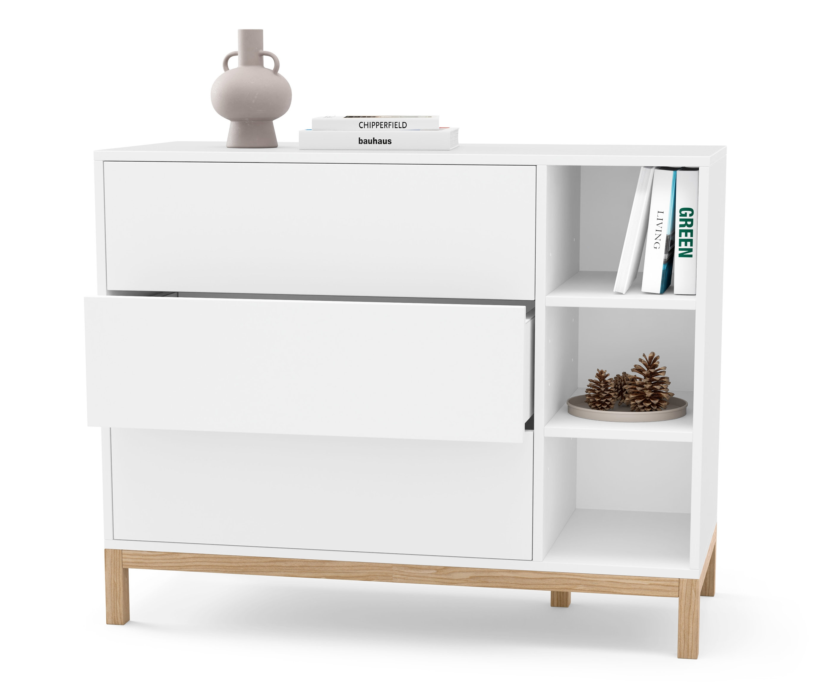 Tchibo - Kommode - 100x40,5x81,5cm - braun - Holz / Eichenholz