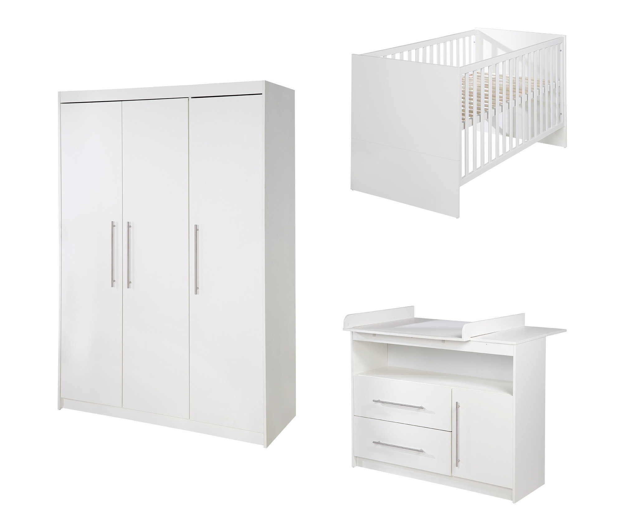 roba Kinderzimmer-Set »Maren« mit Bett - 78x142x81cm - weiß - Holz / Metall