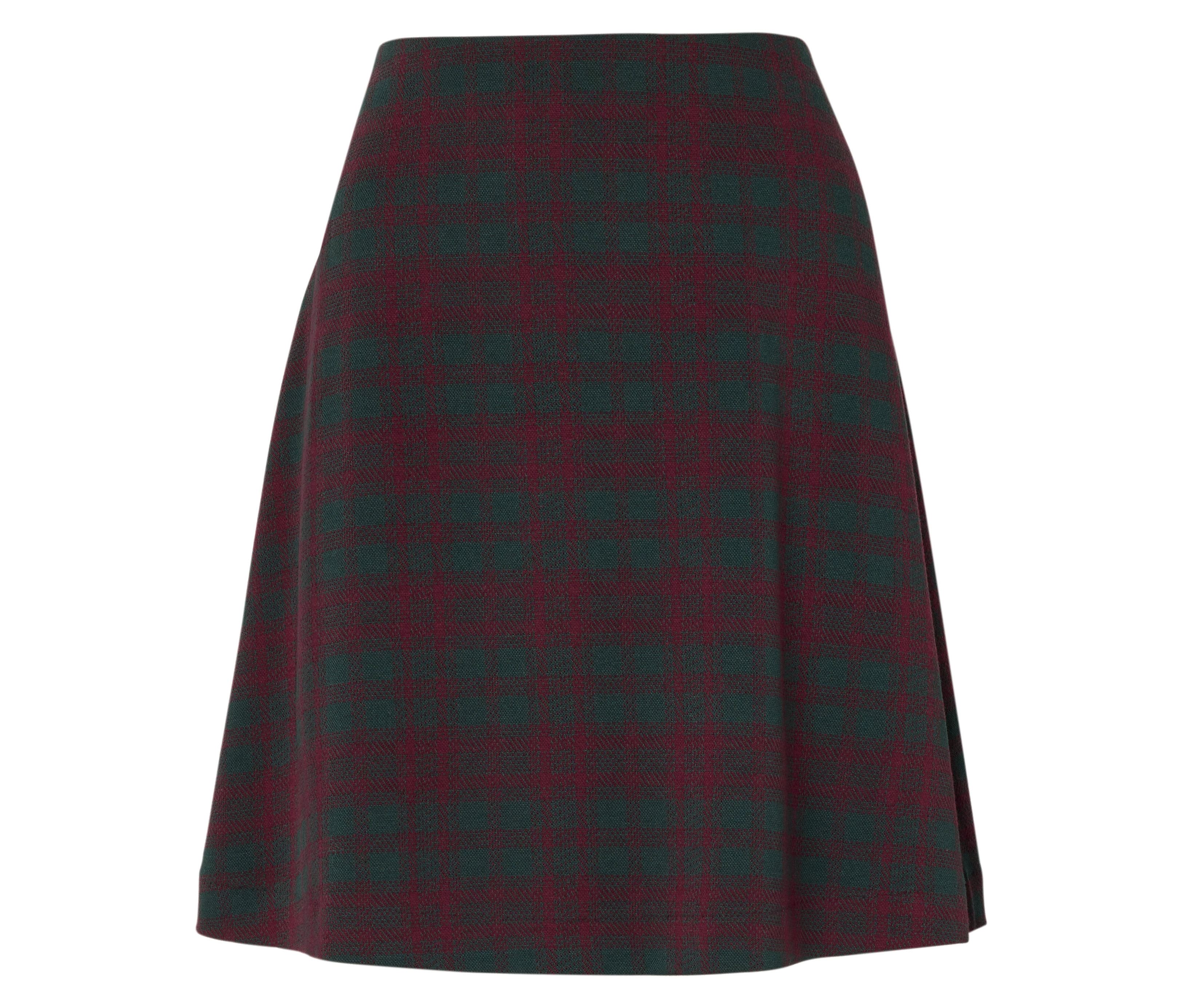 Tchibo - Karierter Jacquard-Rock - Damen - Gr. S - dunkelgrün/jacquard