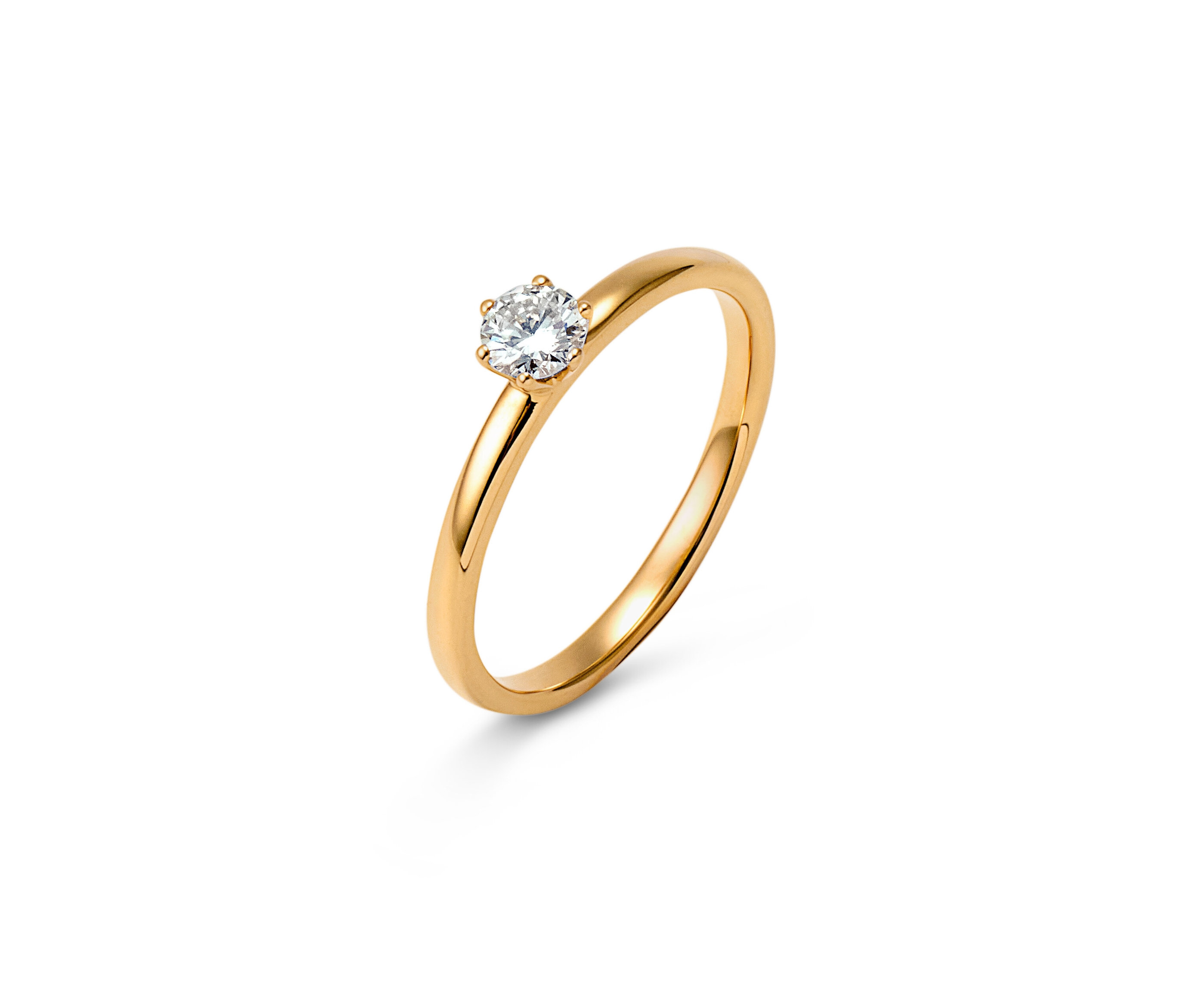 Tchibo - 585 Gold-Ring mit Brillant - Gr. 17 - gold