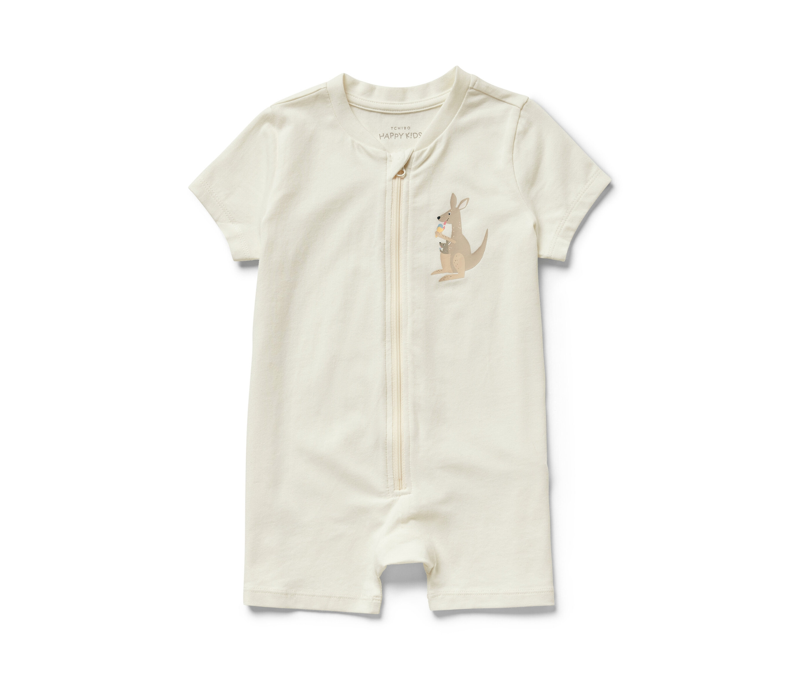 Tchibo - Kurzer Baby-Schlafanzug - Baby - Gr. 62/68 - creme/print