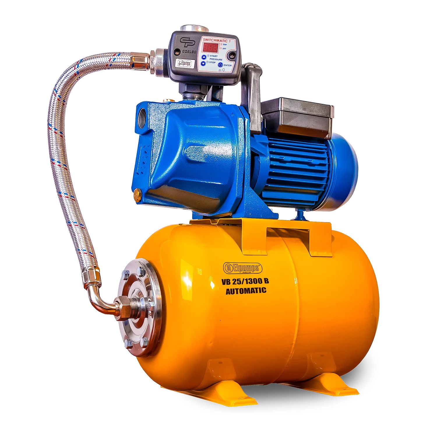 VB 25/1300 B Automatic Domestic waterwork, with INOX steel impeller, 1300 W, 5.400 l/h, 4,7 bar, 25 L
