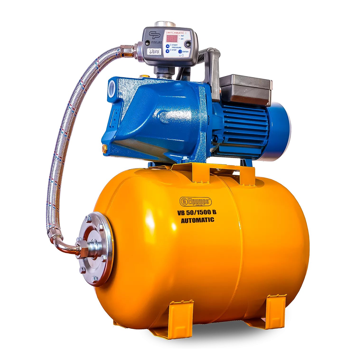 VB 50/1500 B Automatic Domestic waterwork, with INOX steel impeller, 1500 W, 6.300 l/h, 4,8 bar, 50 L