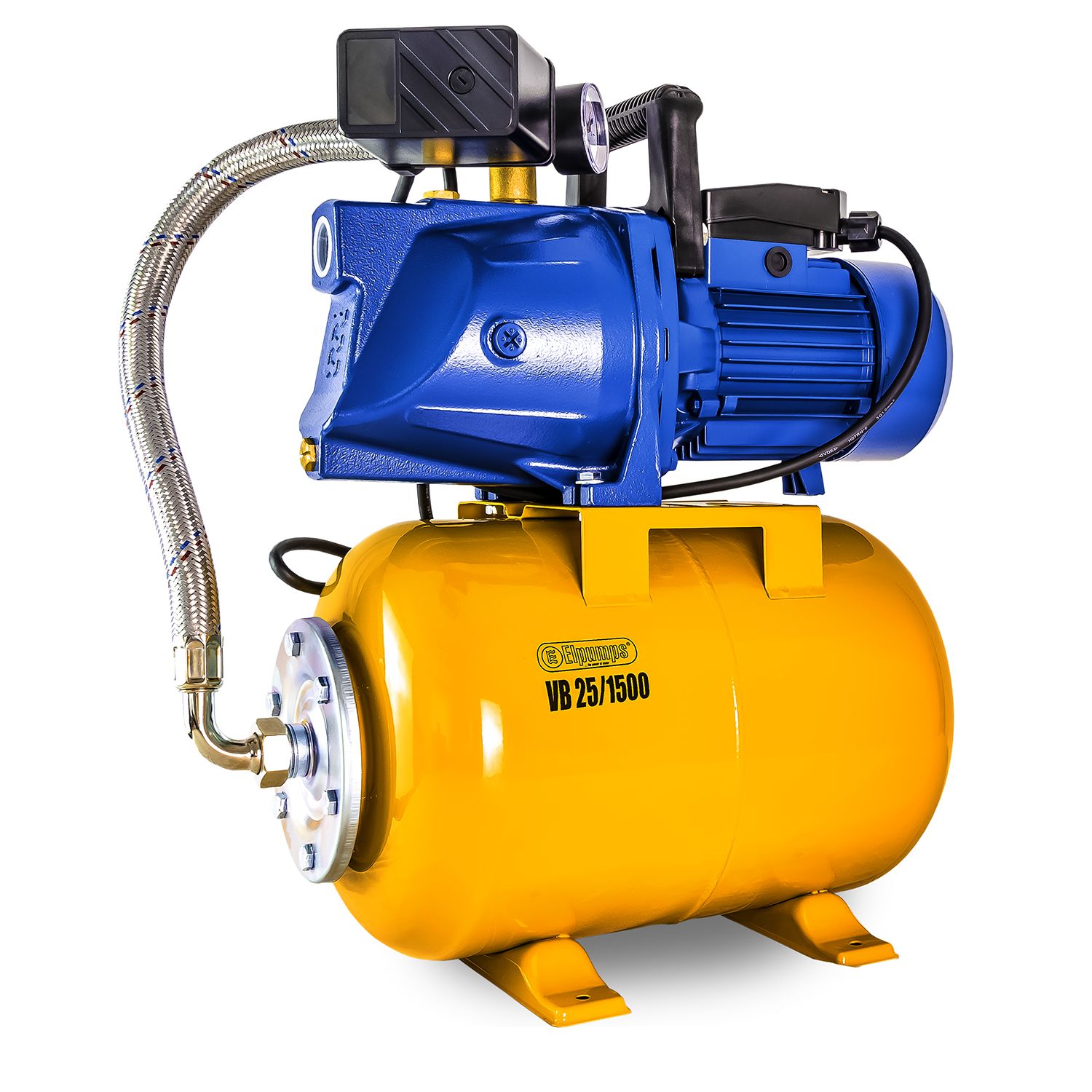 VB 25/1500 Domestic waterwork, 1500 W, 6.300 l/h, 4,8 bar, 25 L