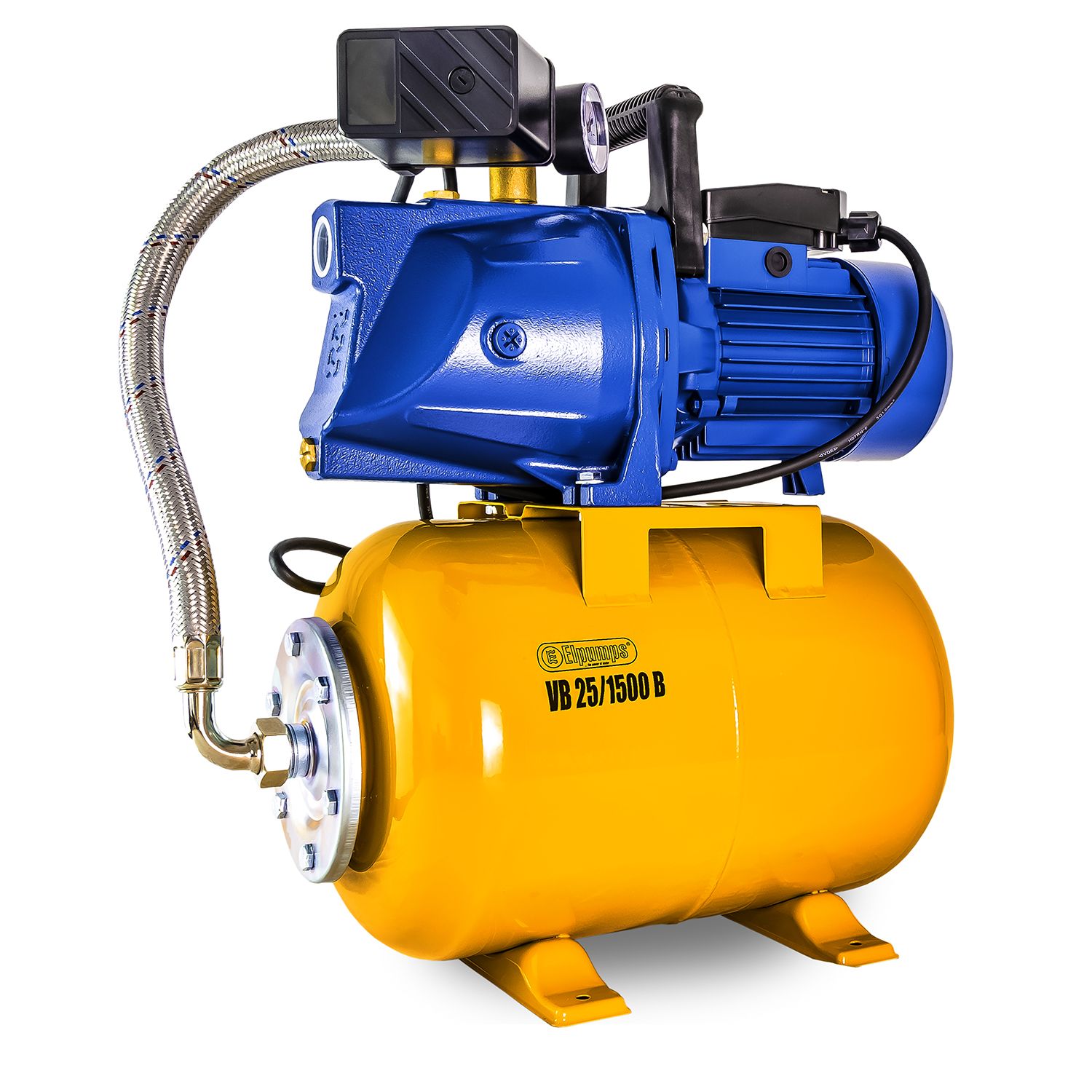 VB 25/1500 B Domestic waterwork, with INOX steel impeller, 1500 W, 6.300 l/h, 4,8 bar, 25 L
