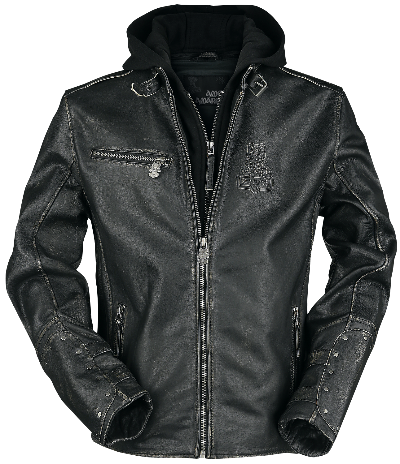 Amon Amarth Lederjacke - Thorhammer - S bis 3XL - für Herren - schwarz