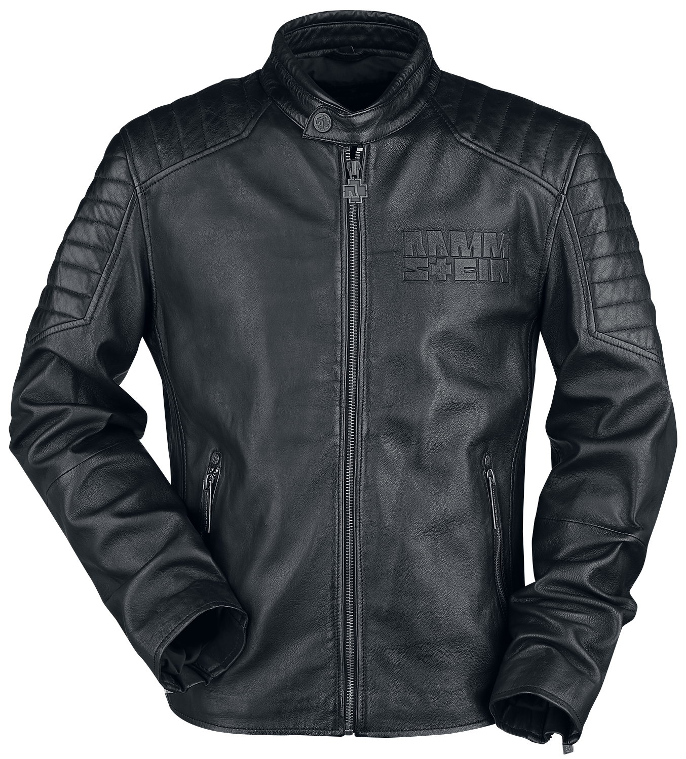 Rammstein Lederjacke - Logo - S bis 5XL - für Herren - schwarz