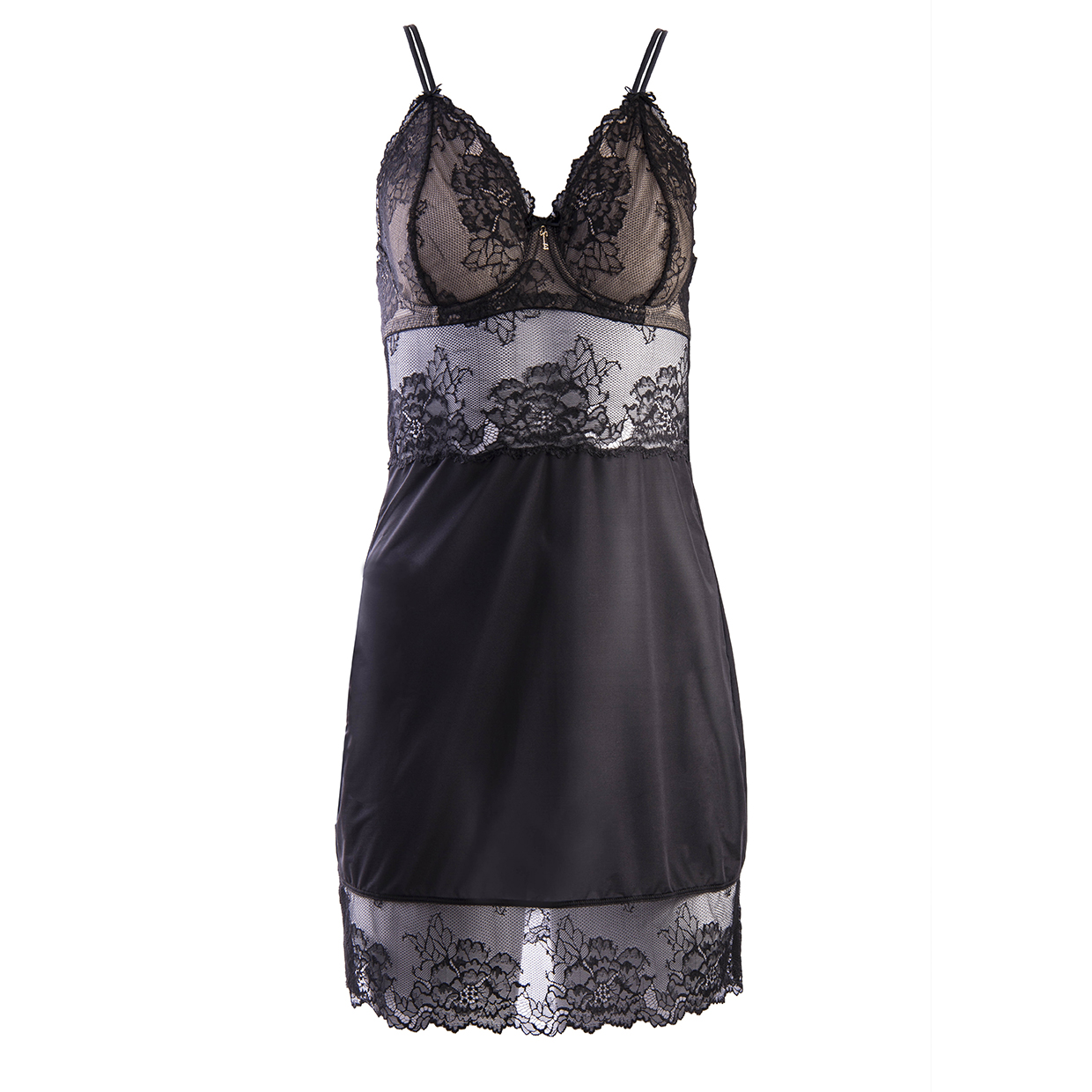 Escora Negligee Spitzen-Kleid mit Bügel BH