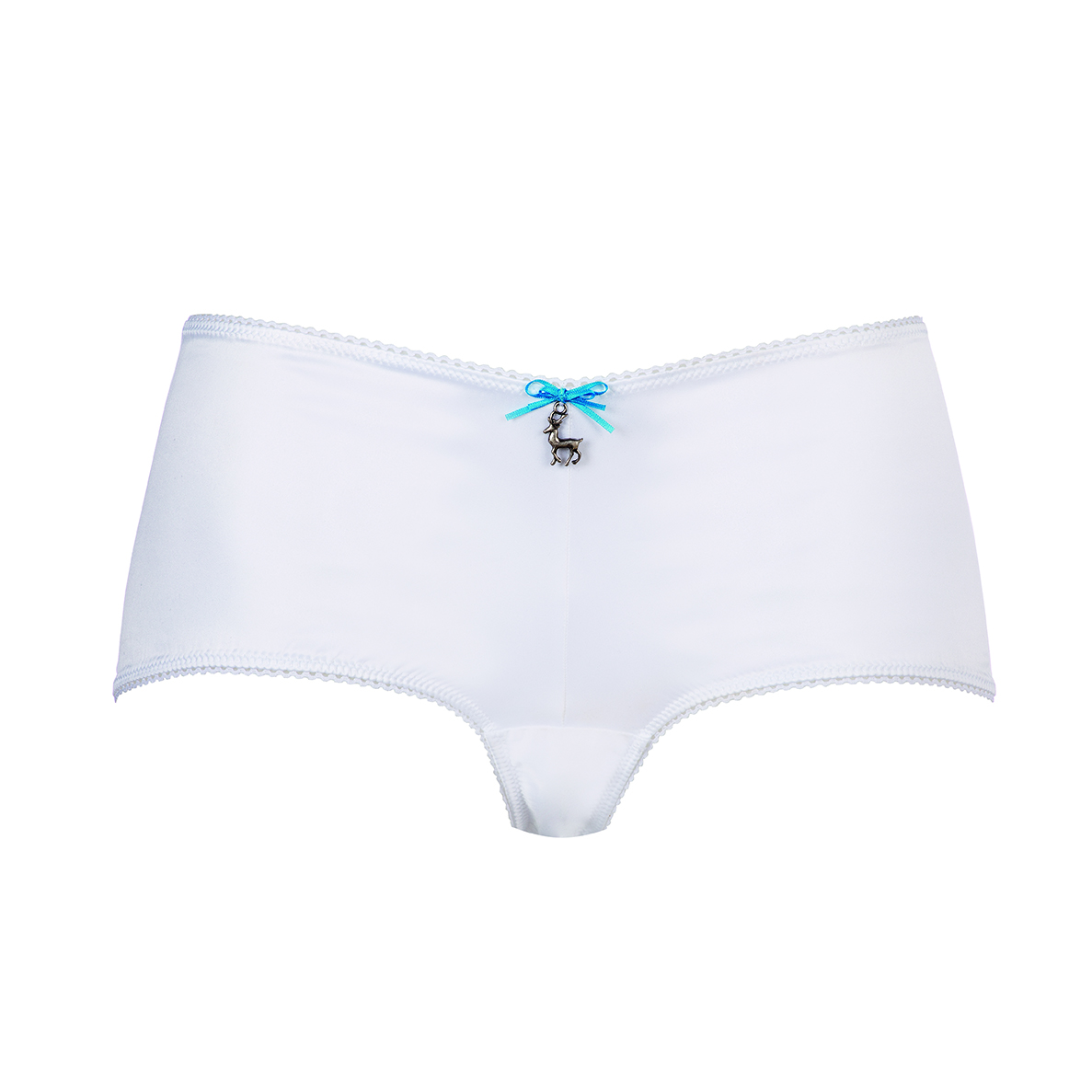 Escora Dirndl Panty in Weiss-Türkis