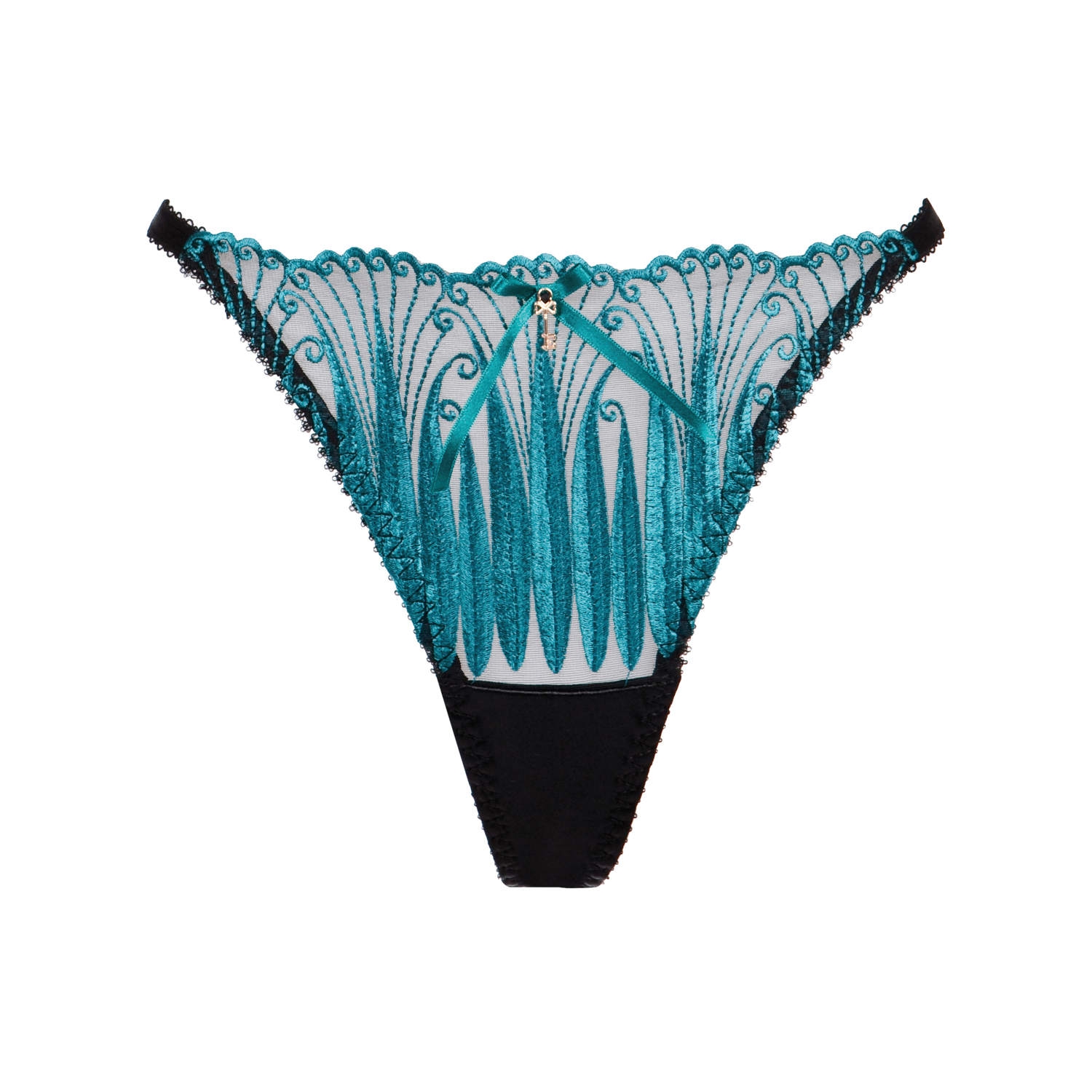 Escora eleganter String in petrol-schwarz