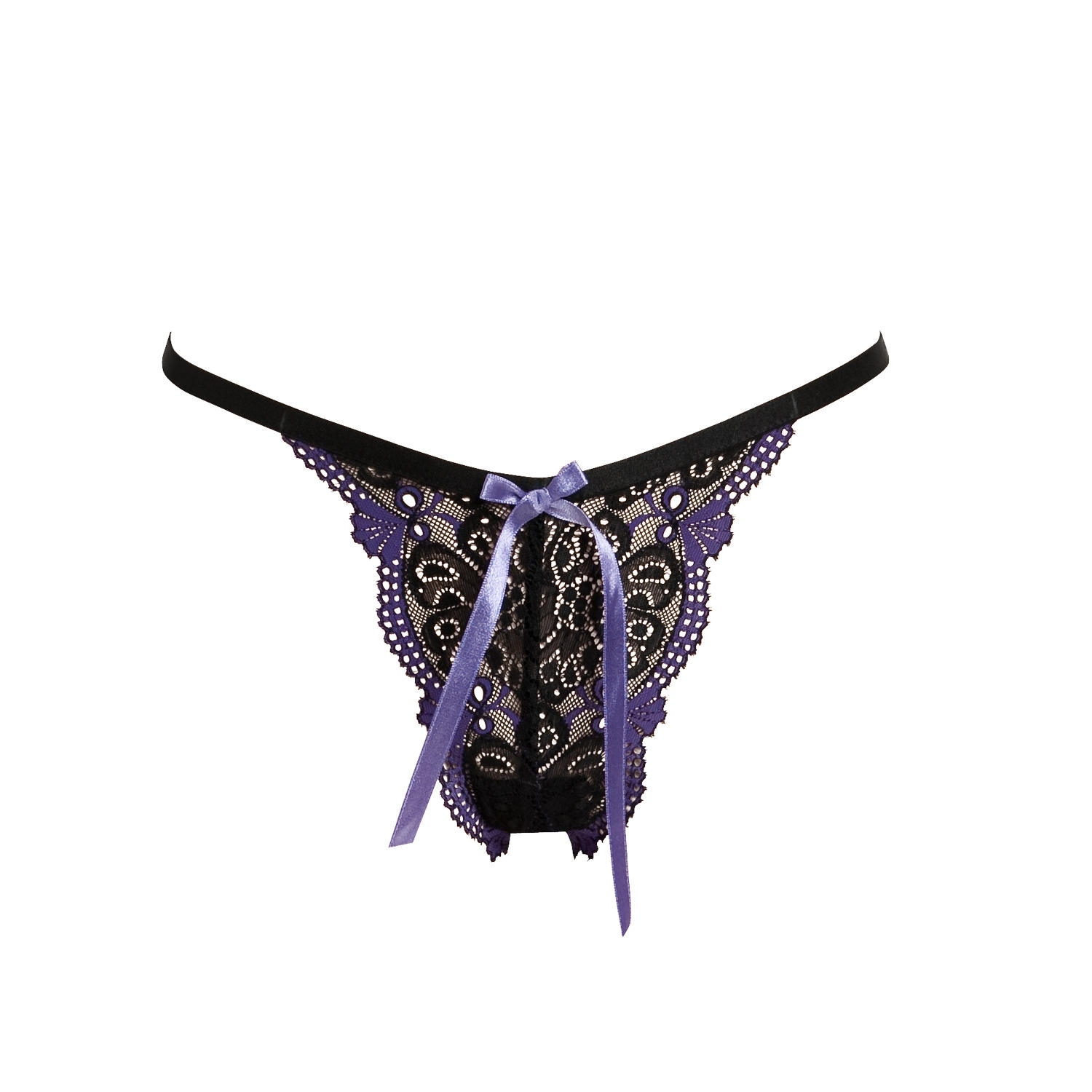 Escora reizvoller String in schwarz und lila